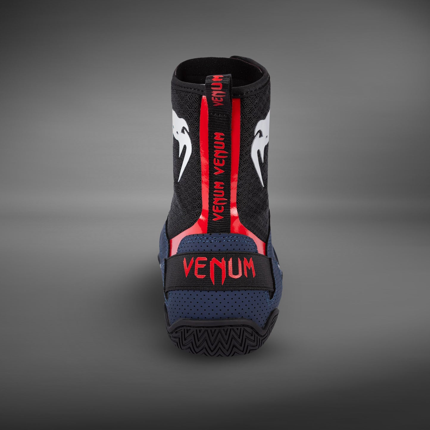 Venum Elite 拳击鞋 – 藏青色/黑色/红色