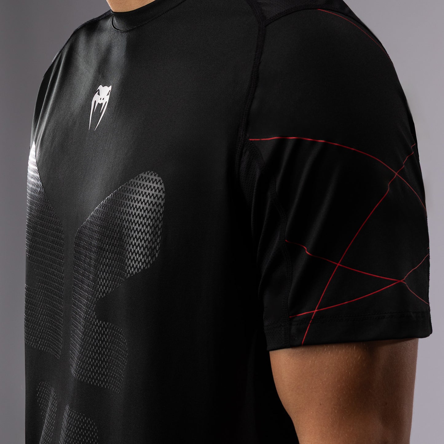 Venum Tactical XT 男士 Dry Tech T恤 – 黑色/火红色