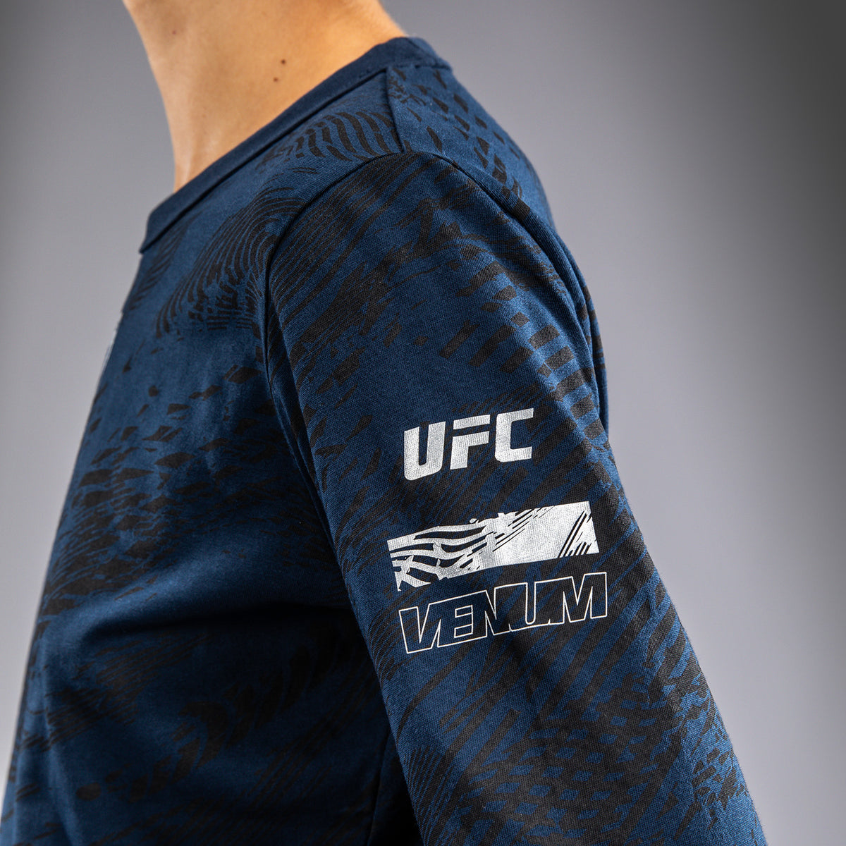 UFC Fusion by Venum Fight Week 女士长袖棉质T恤 – 海洋蓝