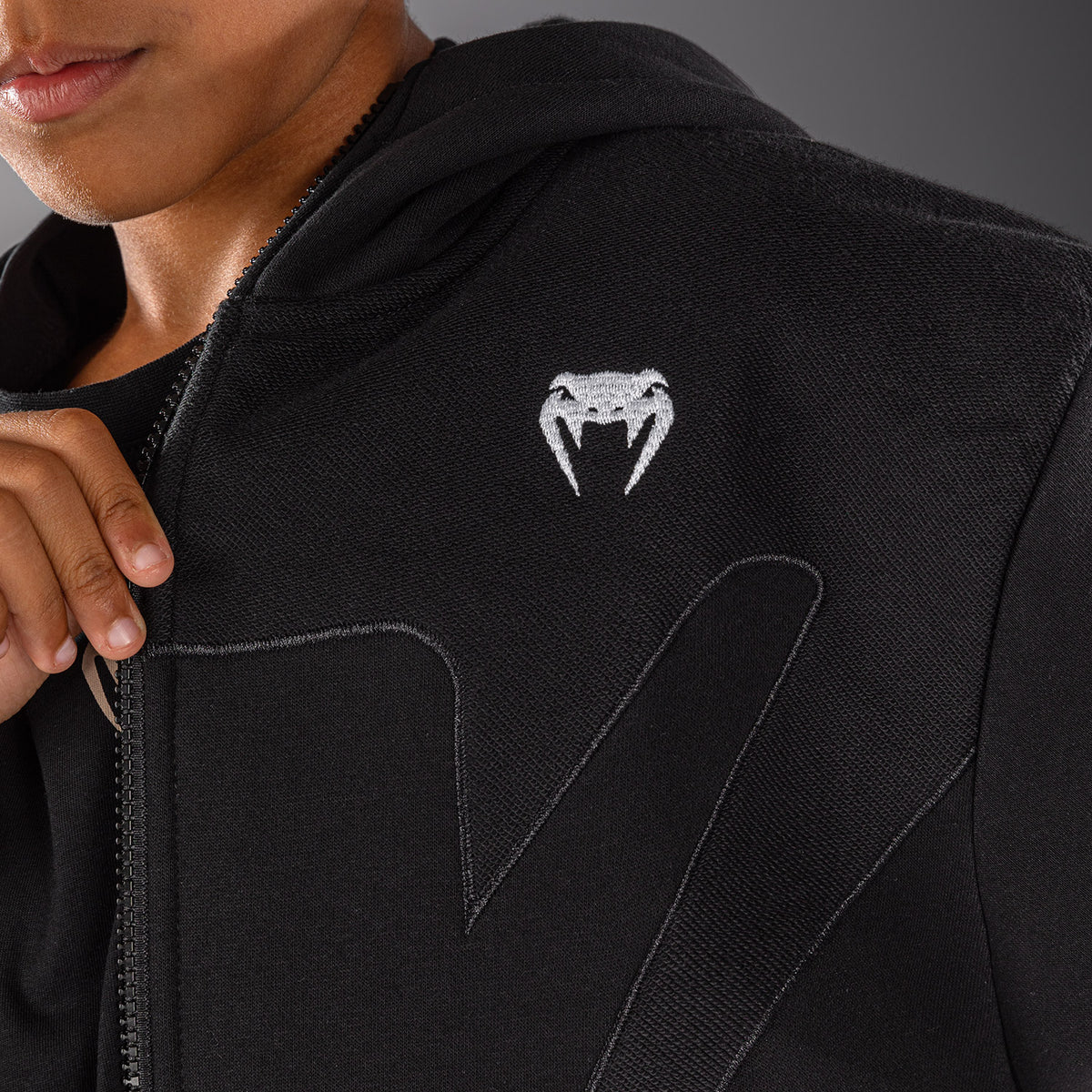 Venum Attack Fleece & Weave 儿童运动夹克 - 黑色