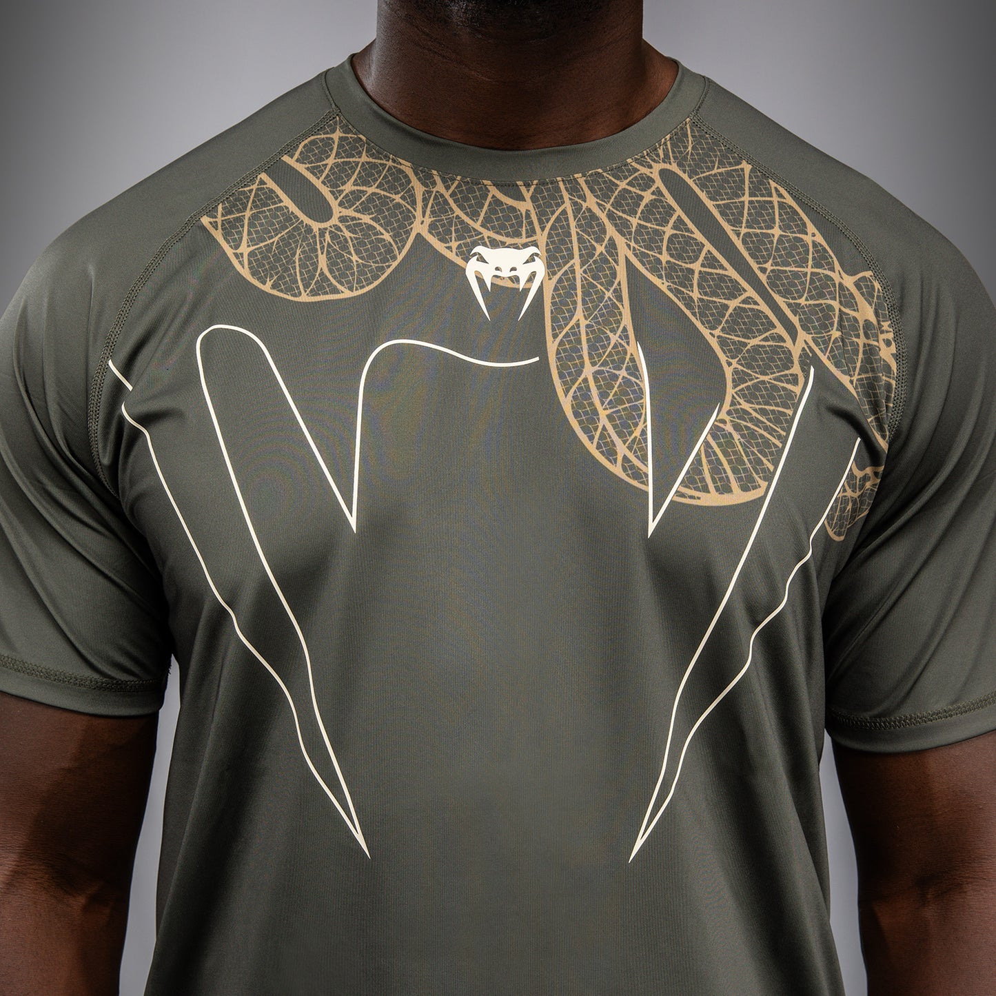 Venum Serpenti Dry Tech T恤 – 卡其色/青铜色/象牙色