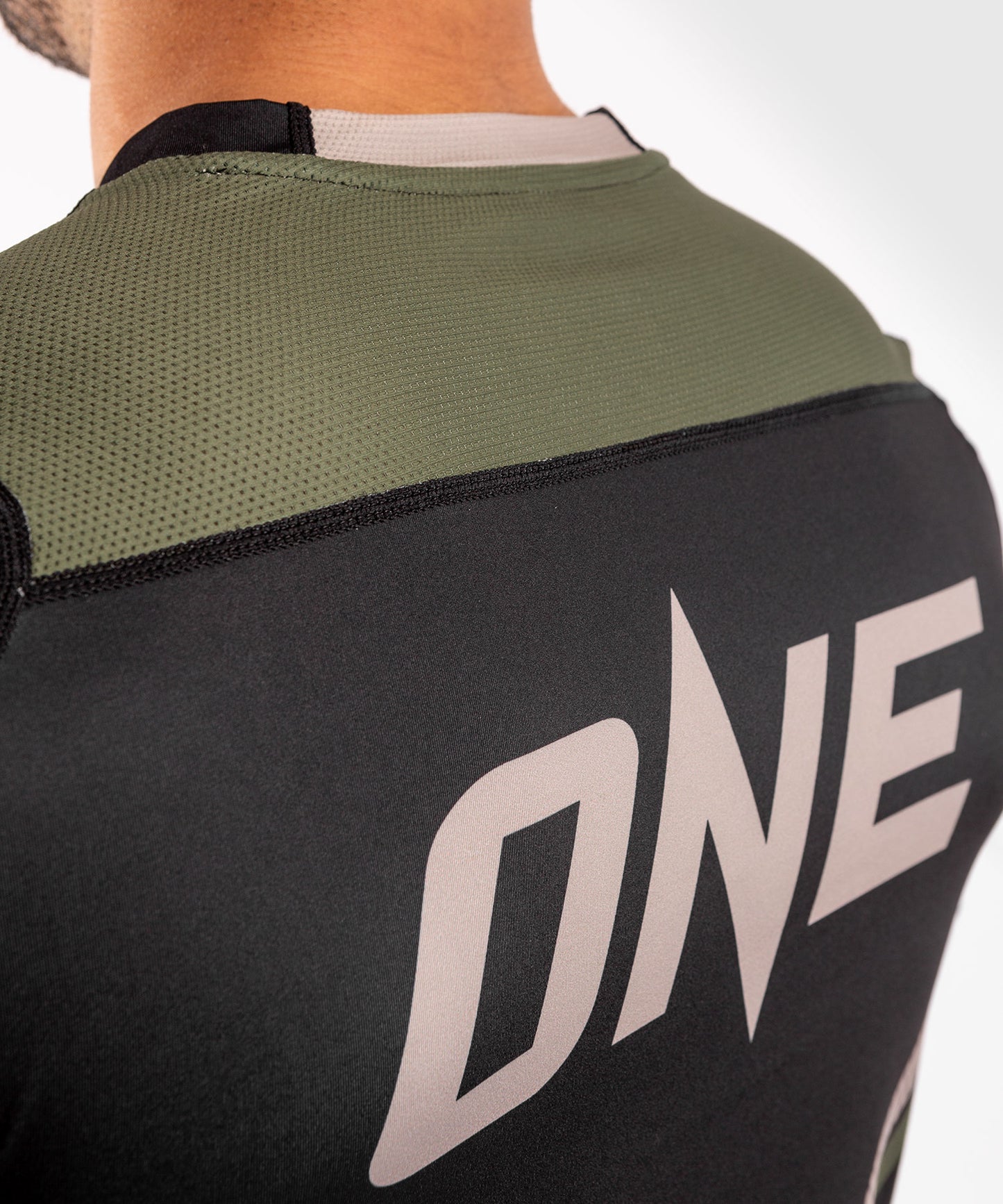 Venum ONE FC Impact Dry Tech T-Shirt - Black/Khaki