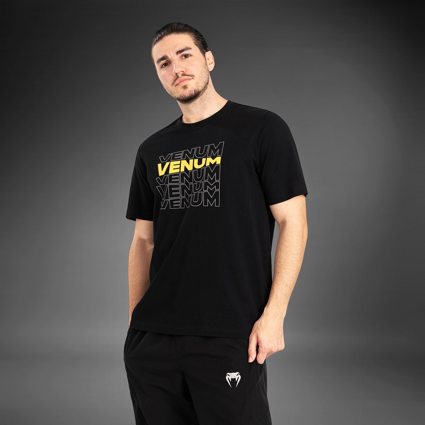 Venum Vertigo 男士短袖T恤 – 黑色/黄色
