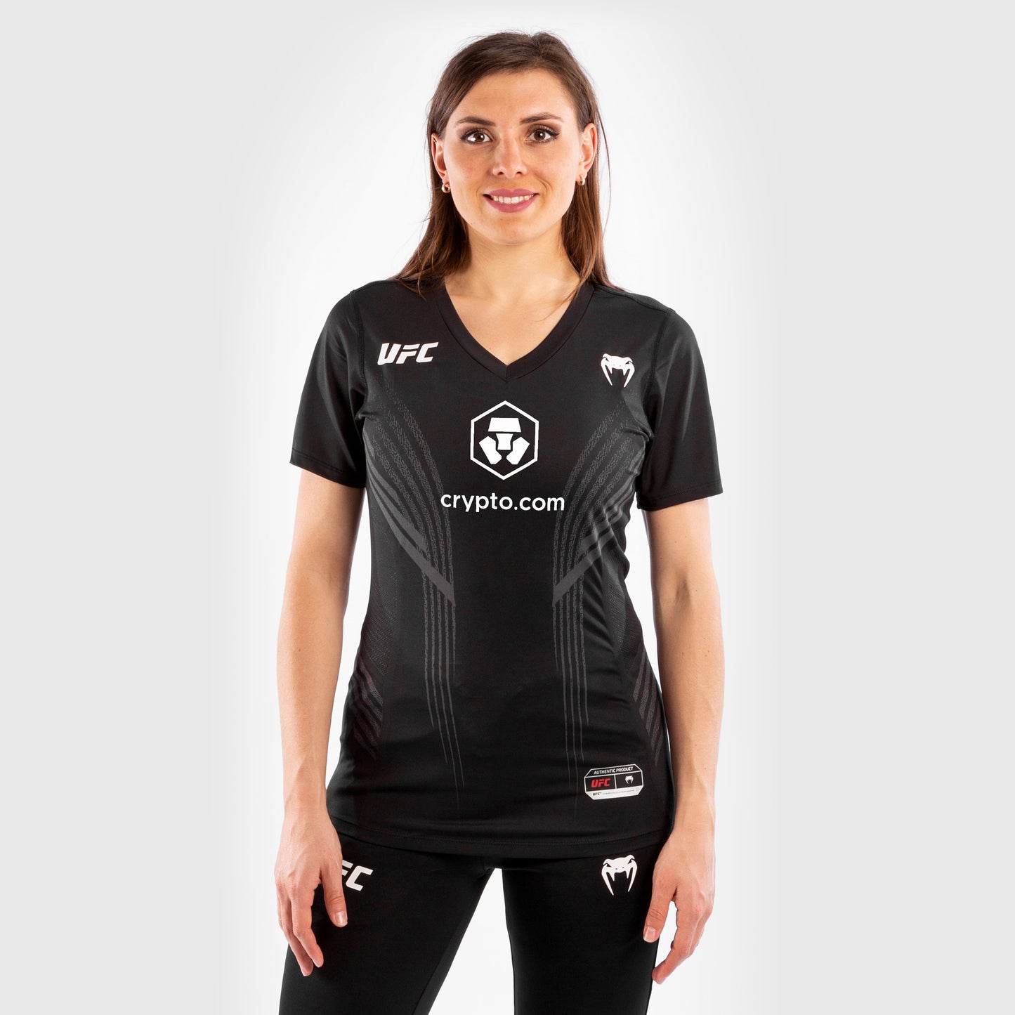UFC Venum Authentic Fight Night 女士款出场球衣 – 黑色