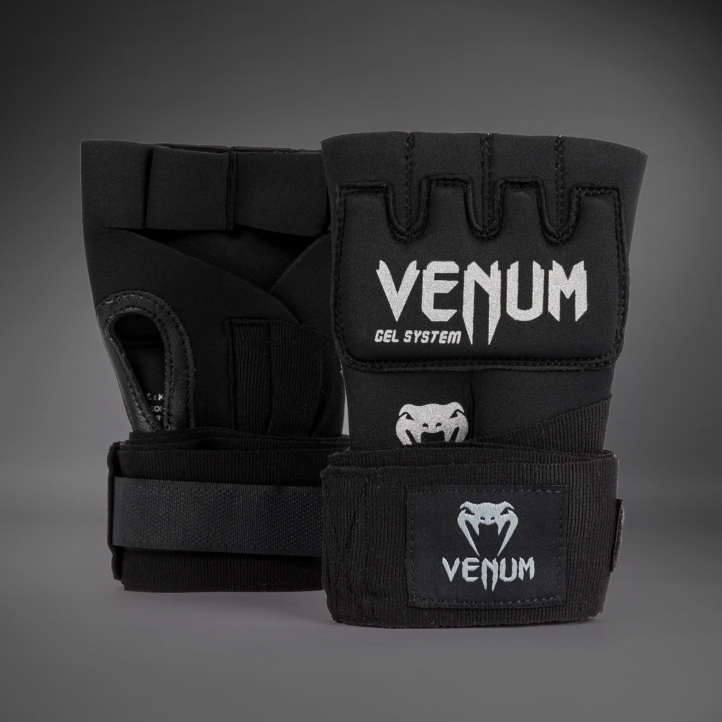 Venum Gel Kontact 快速绷带 – 黑色/银色