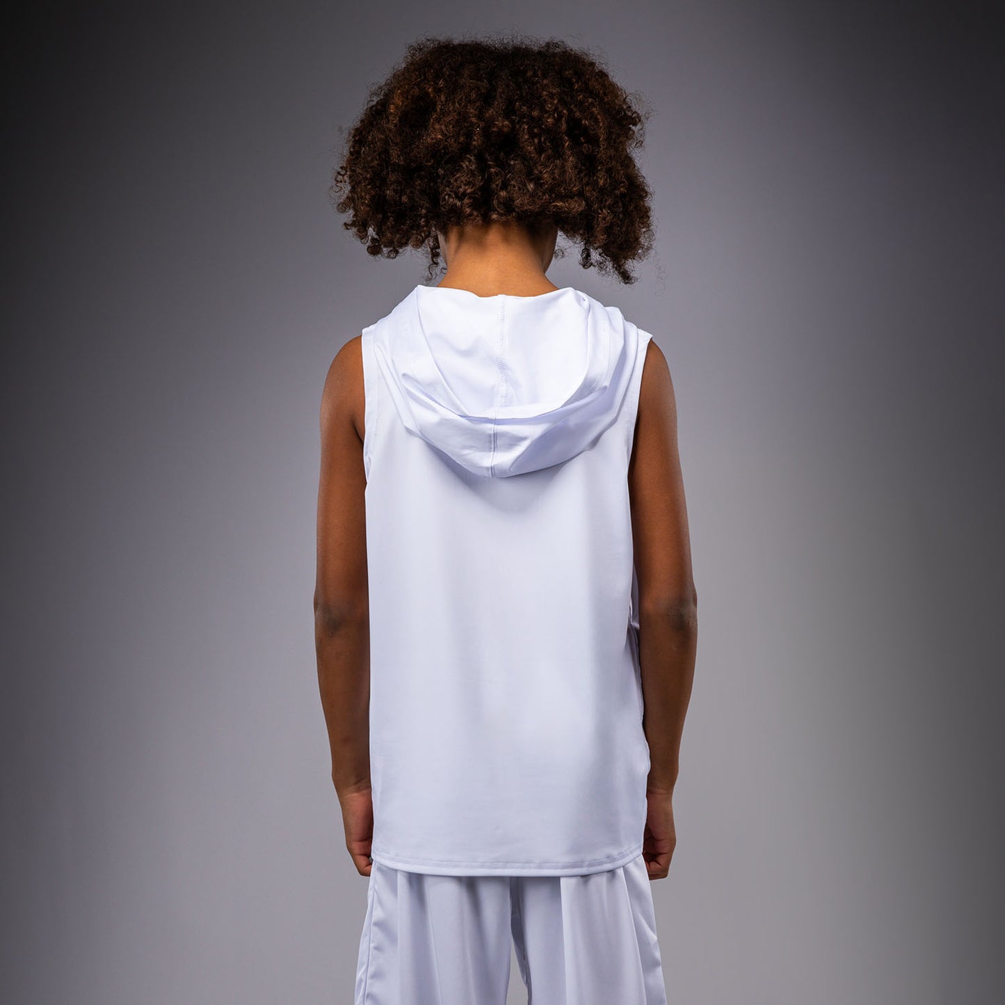 Venum Elite 儿童款无袖Dry-Tech连帽衫 – 白色