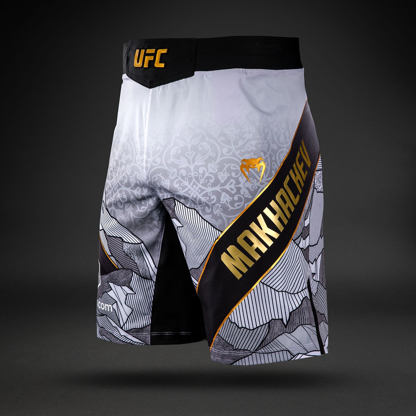 男士 Venum UFC Unrivaled 白色 Islam Makhachev 长款格斗短裤