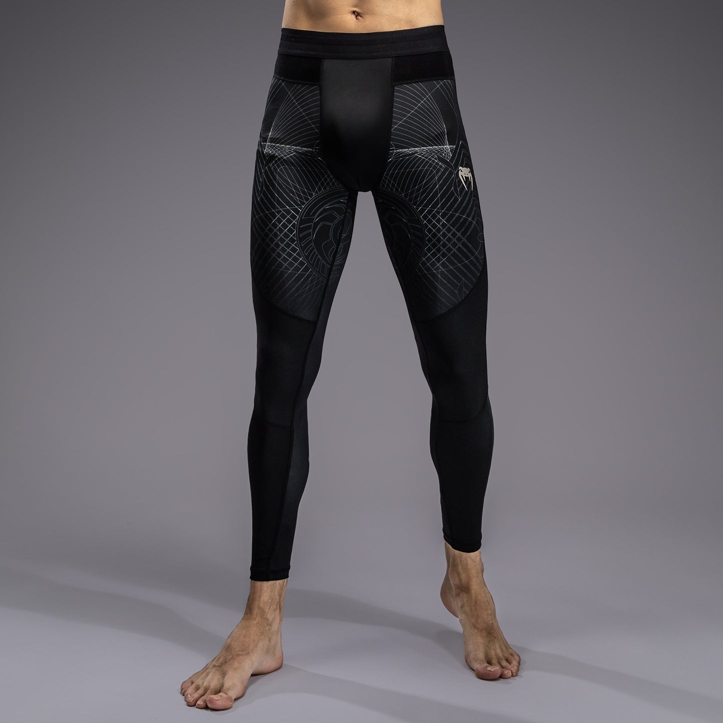 Venum G-Fit Air 男士紧身裤 – 深黑色/沙漠沙色