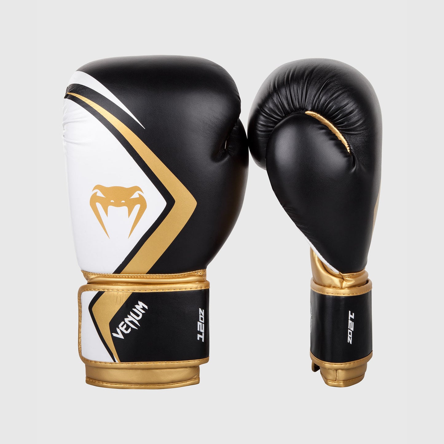 Venum Contender 2.0 拳击手套 - 黑色/白色-金色