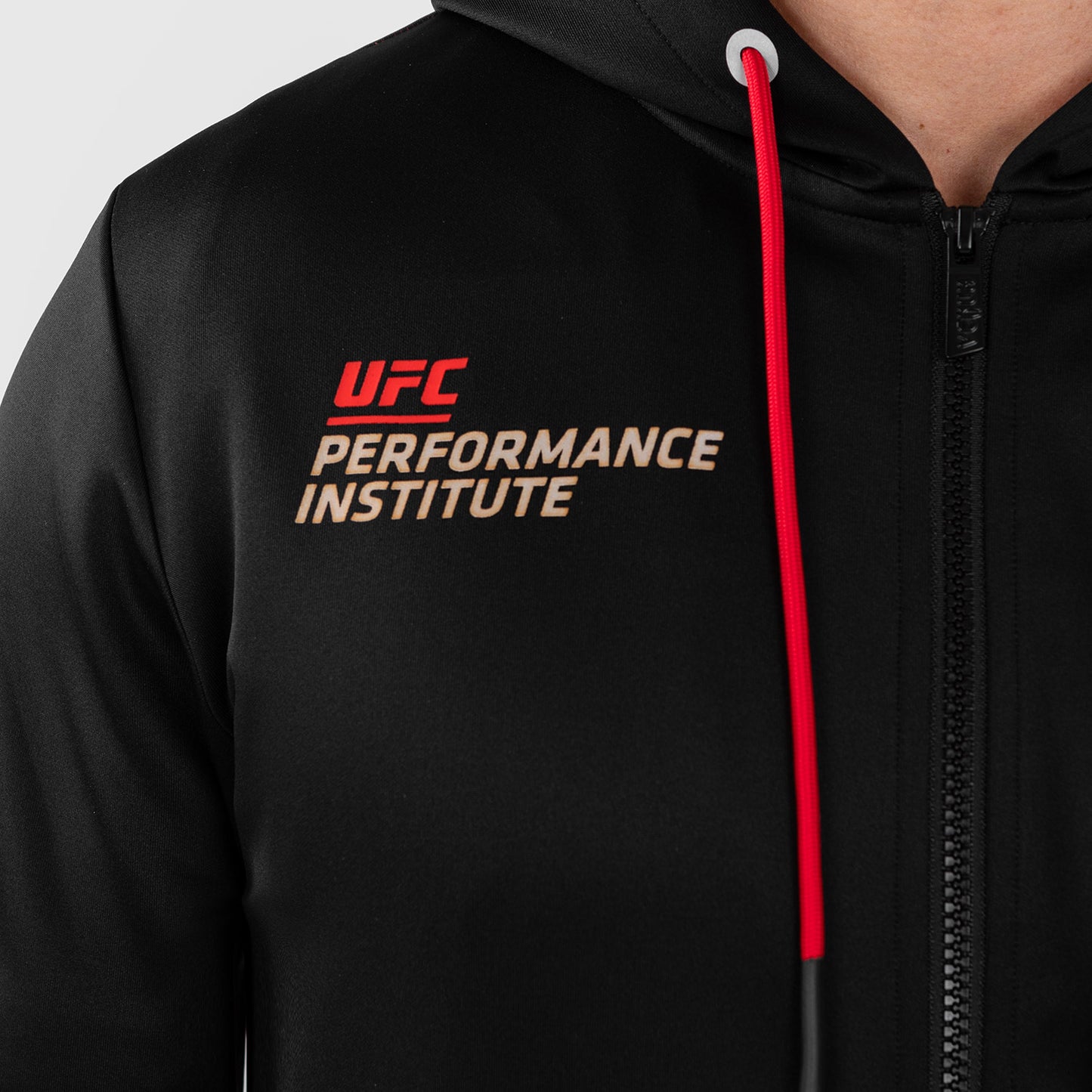 UFC Venum Performance Institute 2.0 男士拉链连帽衫 – 黑色/红色