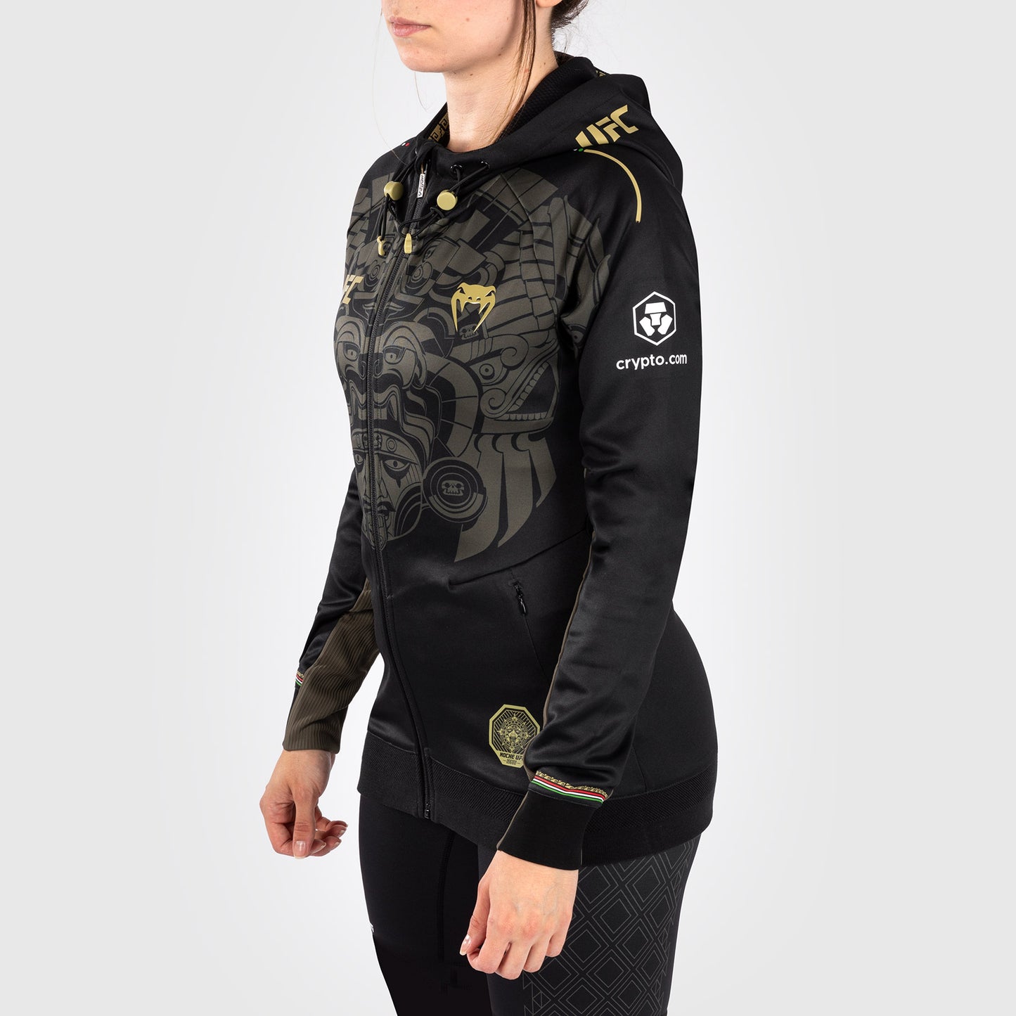 Noche UFC By Venum Authentic Fight Night 女士款 连帽衫 – 黑色