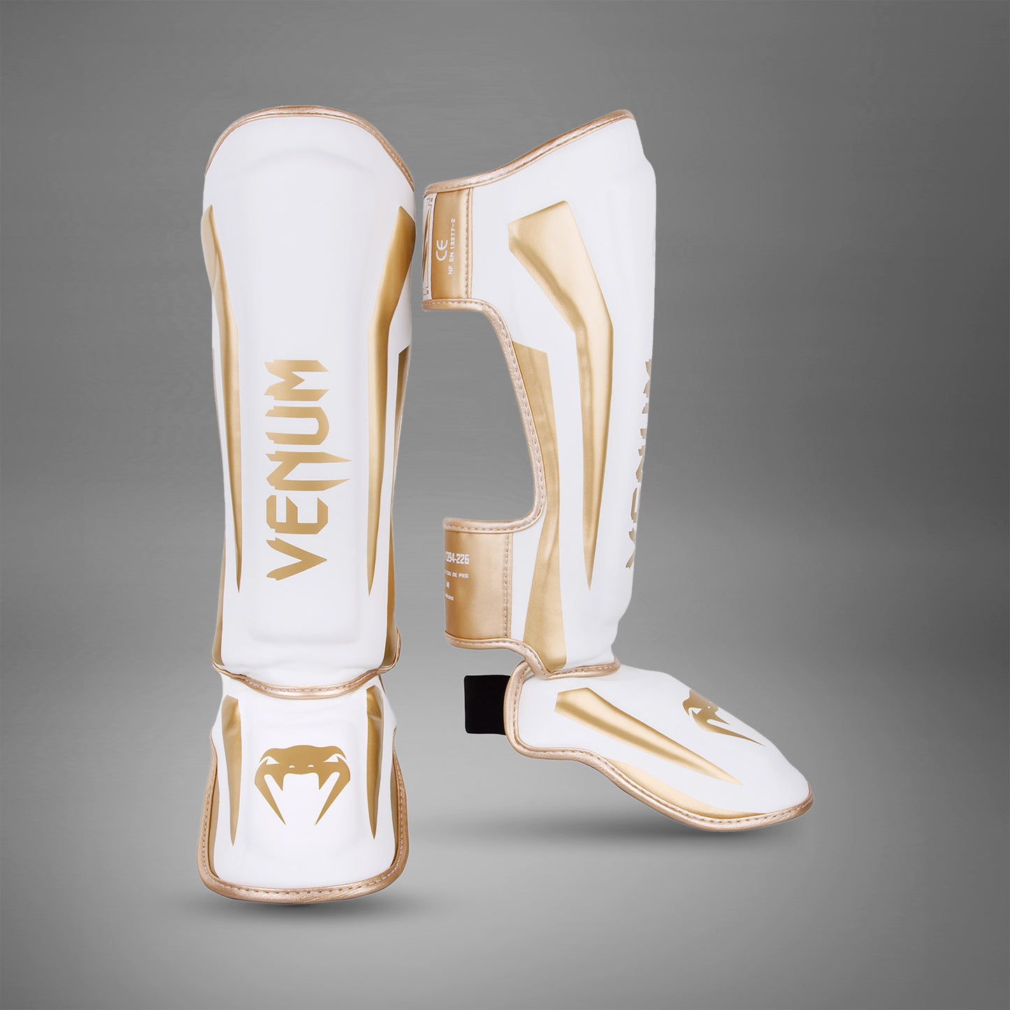 Venum Elite 立式护胫 – 白色/金色