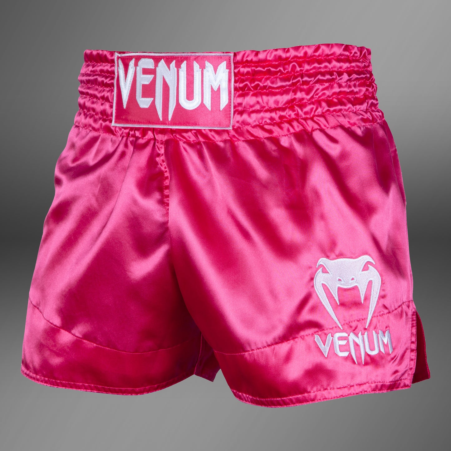 Venum Classic 泰拳短裤 – 粉红色/白色