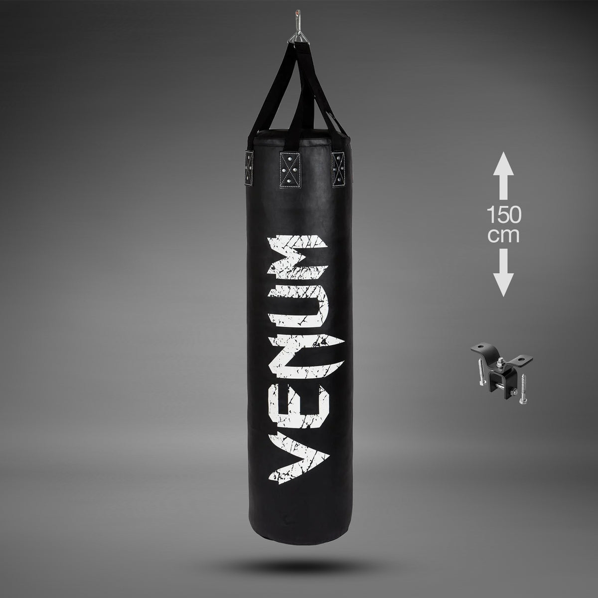 Venum Challenger 重型沙袋+天花板挂钩-黑色/白色-填充-150厘米