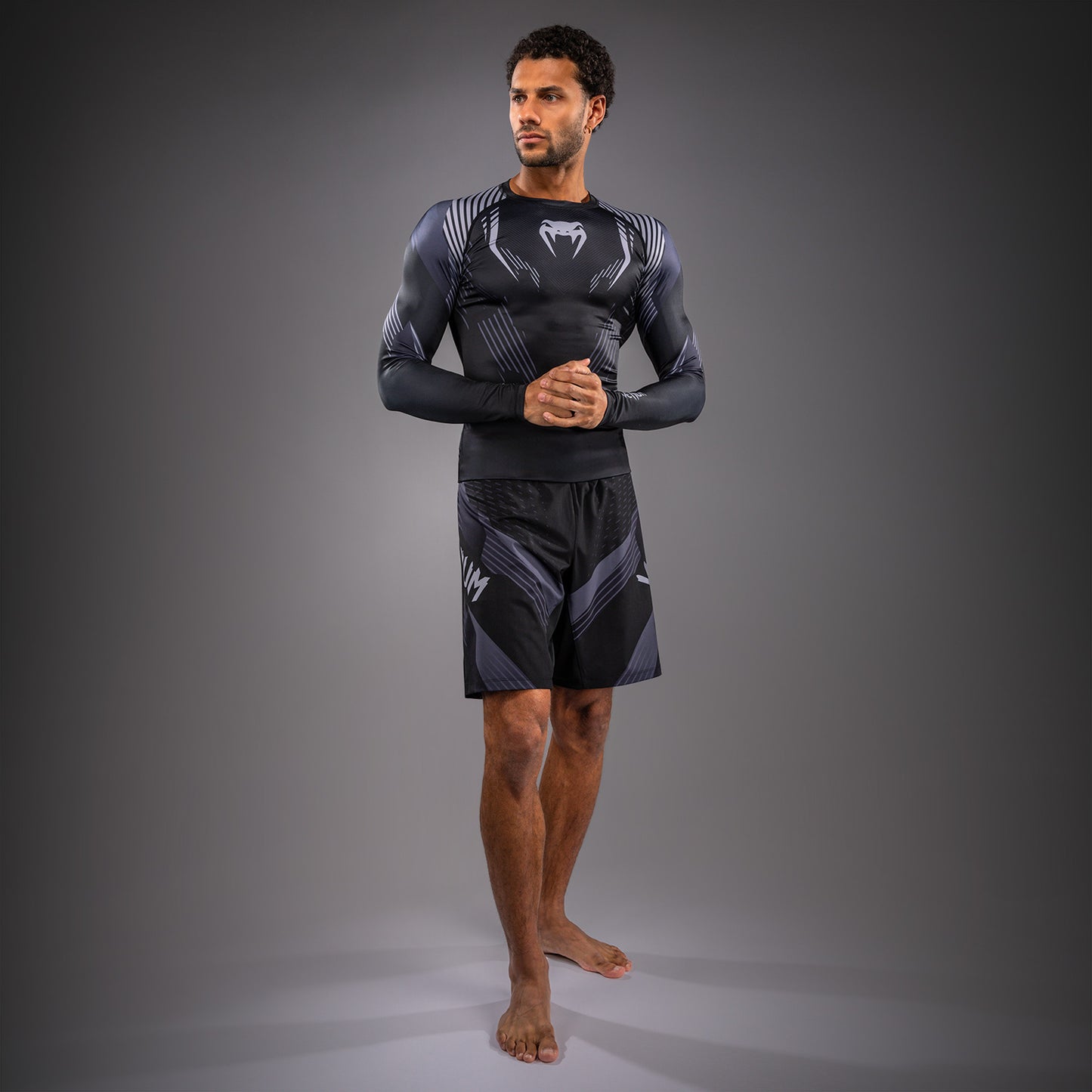 NO-GI 6.0 长袖紧身防磨衣 – 黑色/灰色