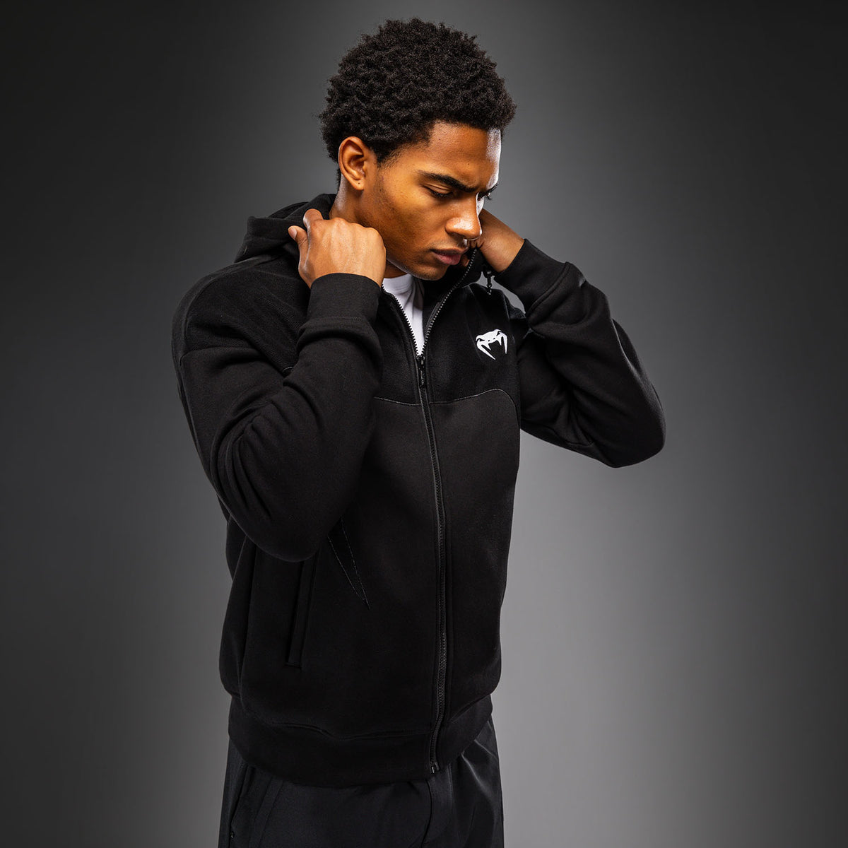 Venum Attack Fleece & Weave 运动夹克 - 黑色