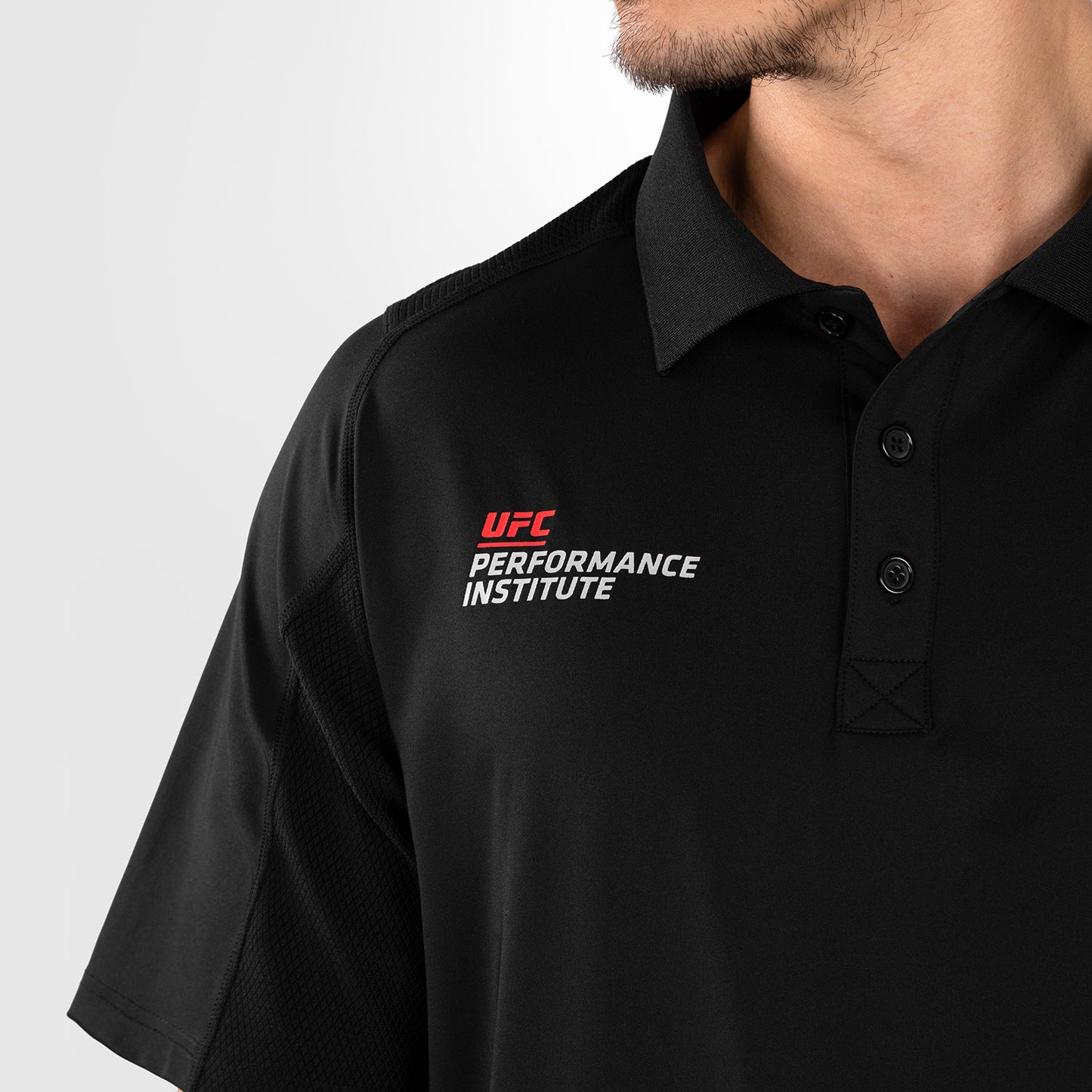 UFC Venum Performance Institute 2.0 男士保罗衫 – 黑色/红色