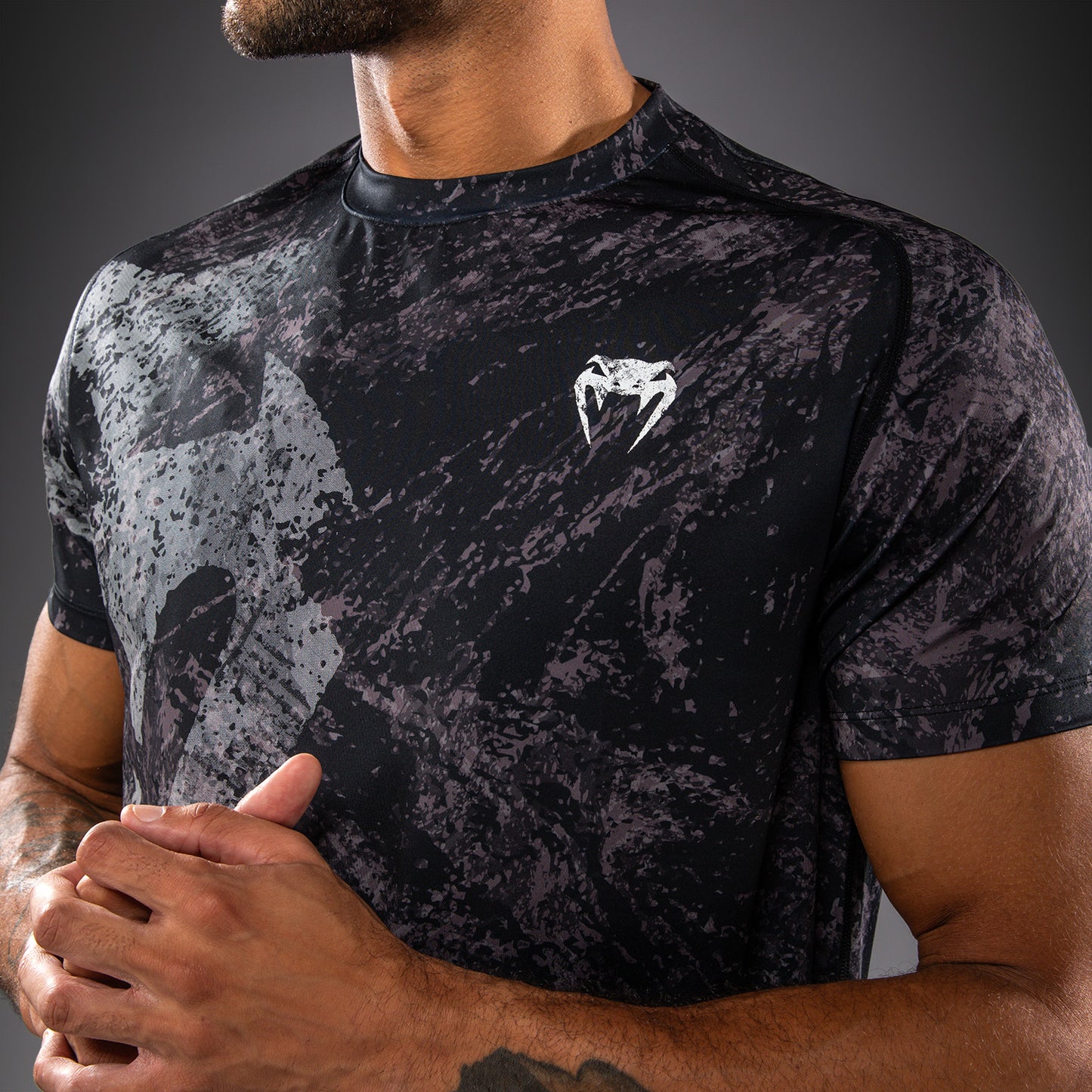 Venum Rage & Workout Dry Tech T恤 - 黑色/灰色