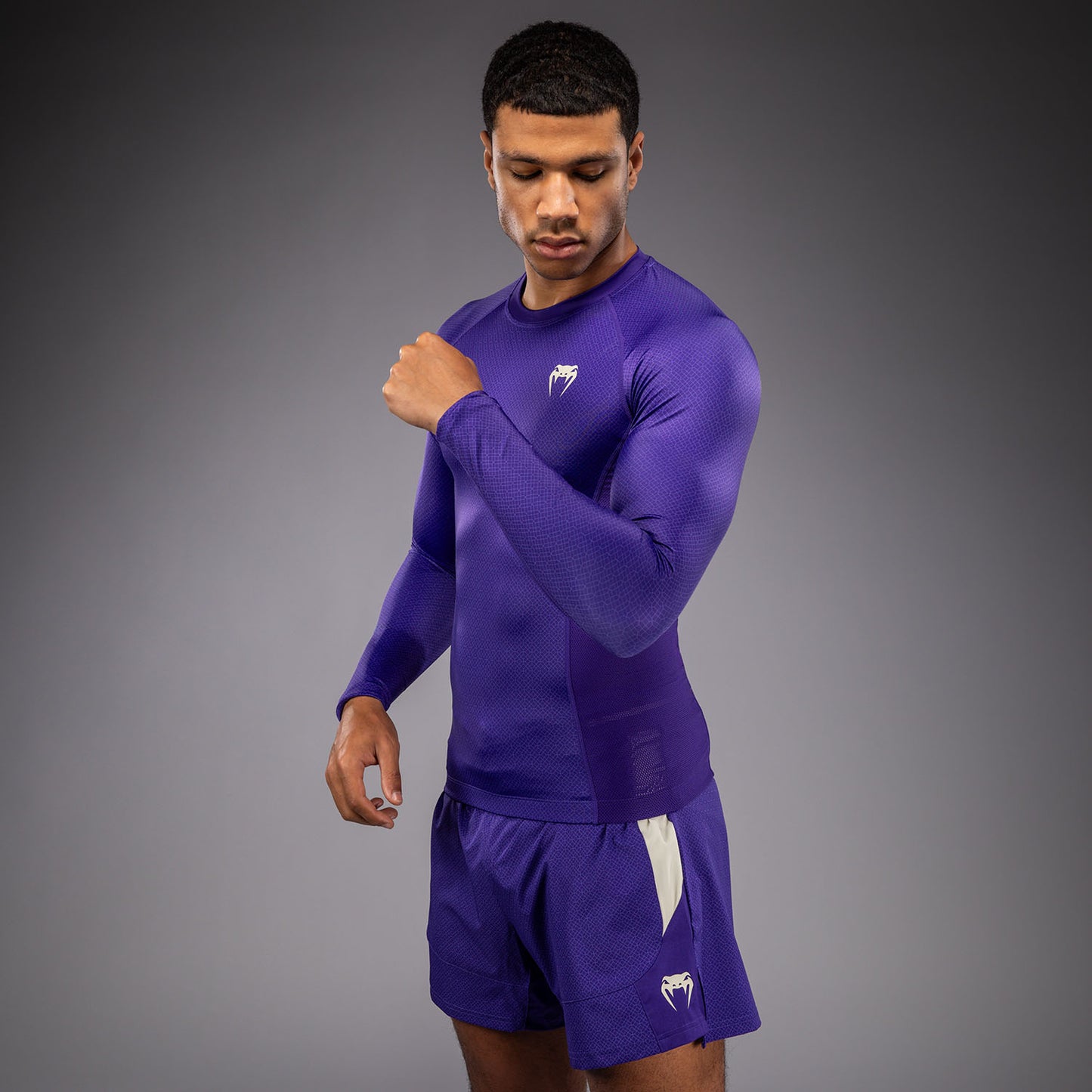 Venum X Roger Gracie Academy 长袖紧身防磨衣 – 紫色