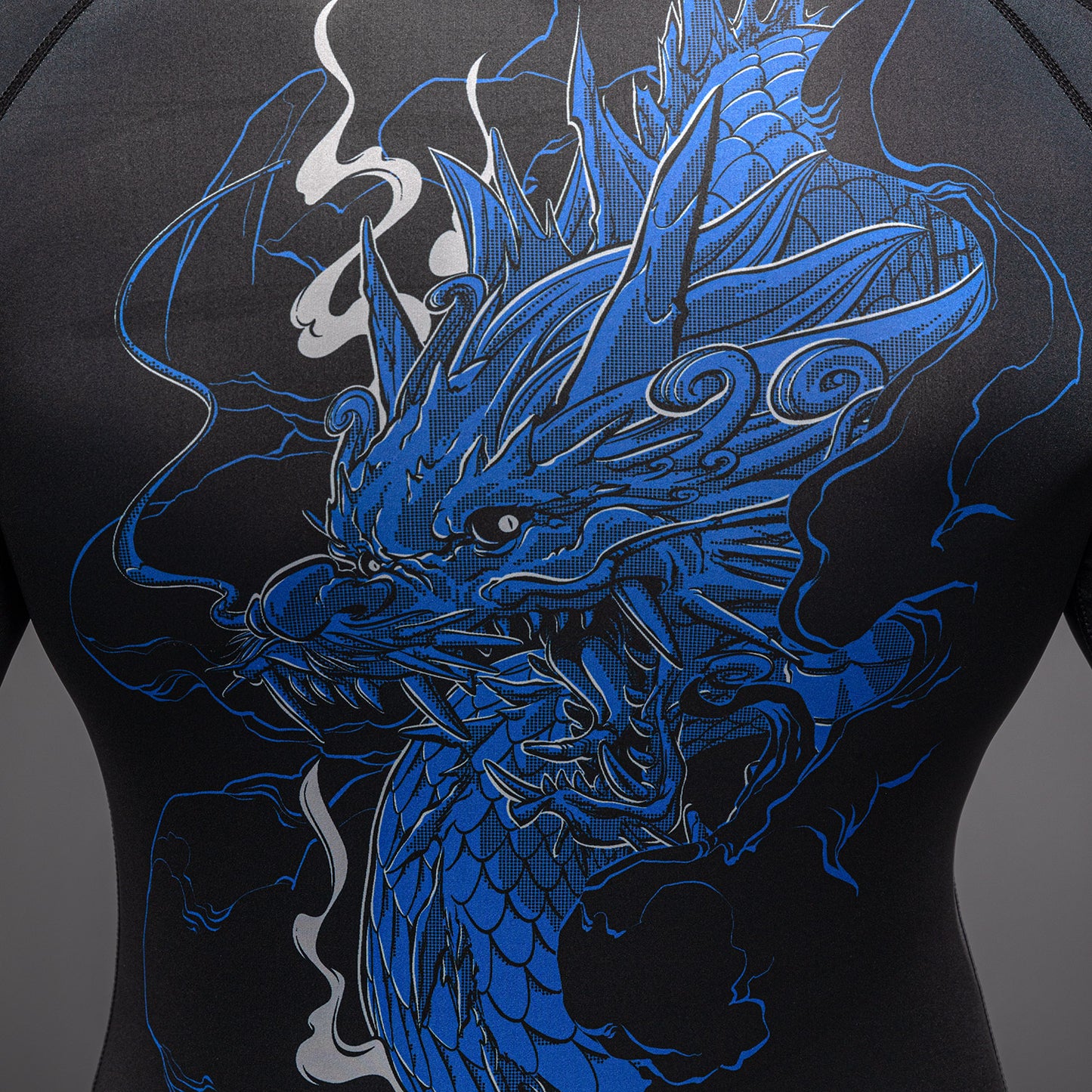 Venum Thunder Dragon 长袖紧身防磨衣 – 黑色/皇室蓝