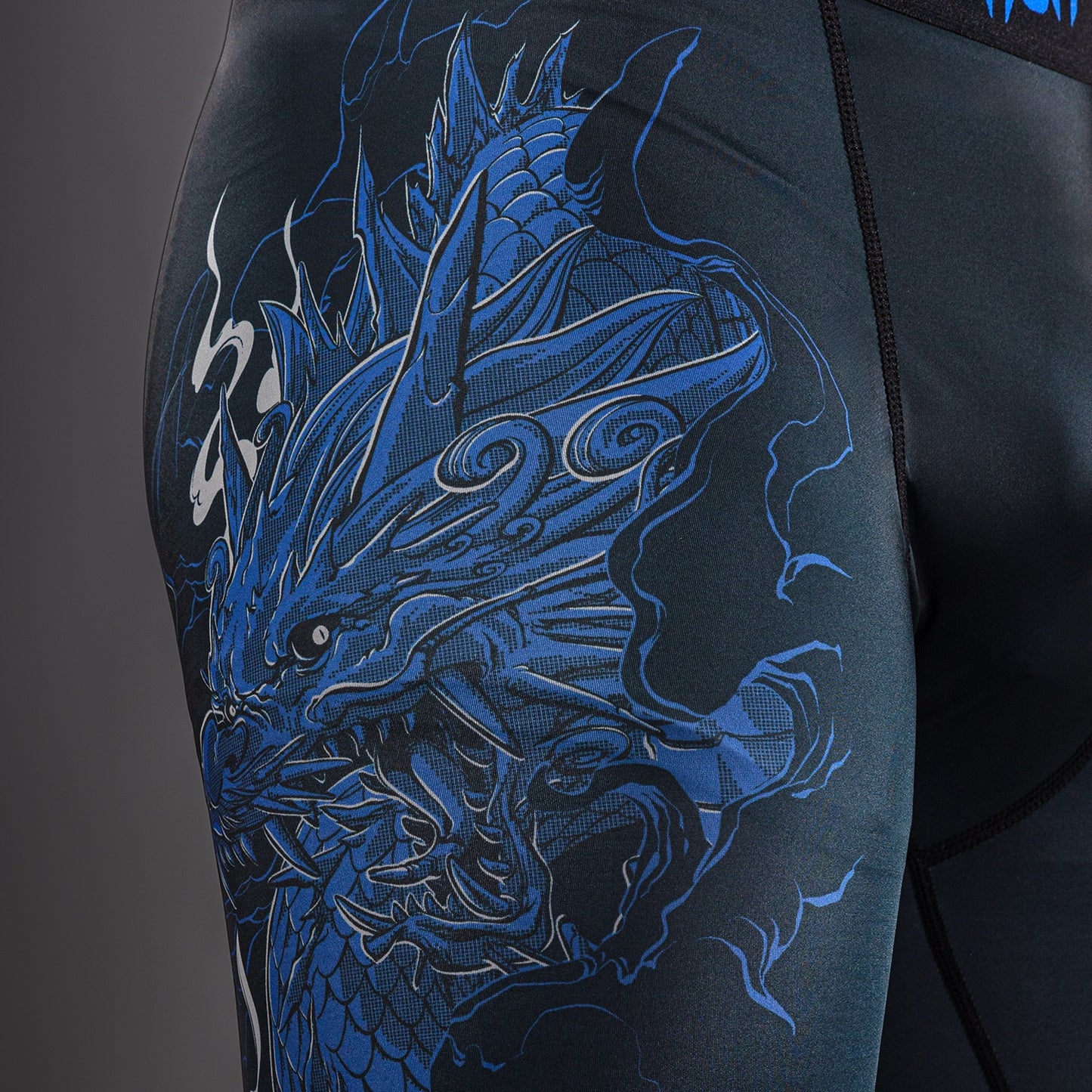 Venum Thunder Dragon 紧身裤 – 黑色/皇室蓝