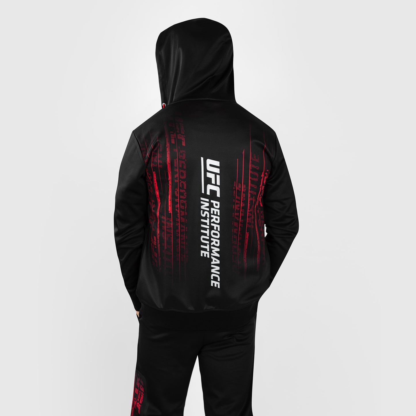 UFC Venum Performance Institute 2.0 男士拉链连帽衫 – 黑色/红色