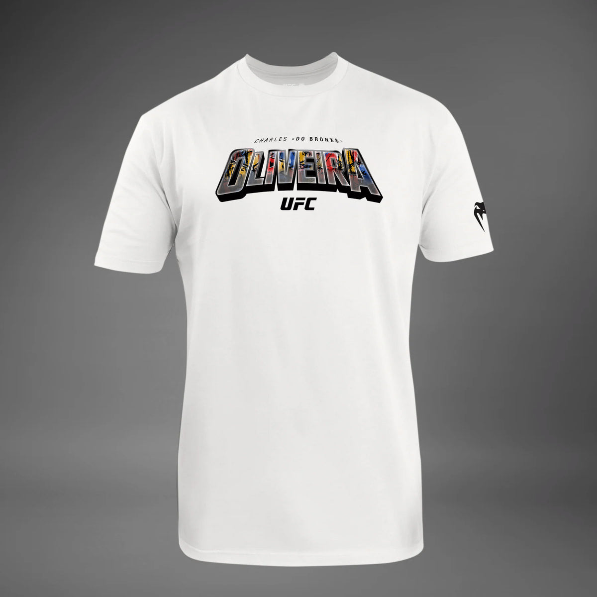 男士Venum UFC Unrivaled Charles Oliveira 白色T恤