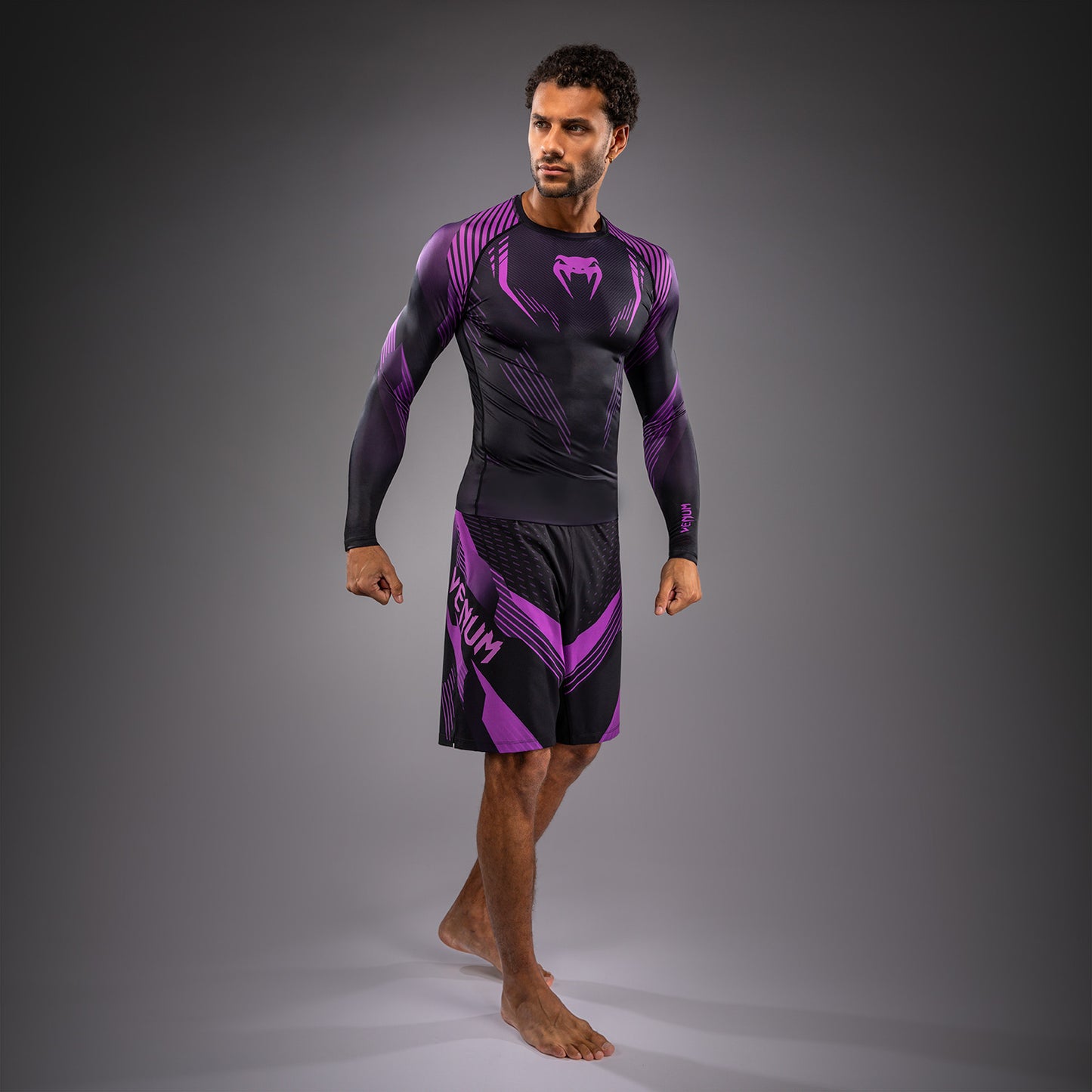 NO-GI 6.0 长袖紧身防磨衣 – 黑色/紫色