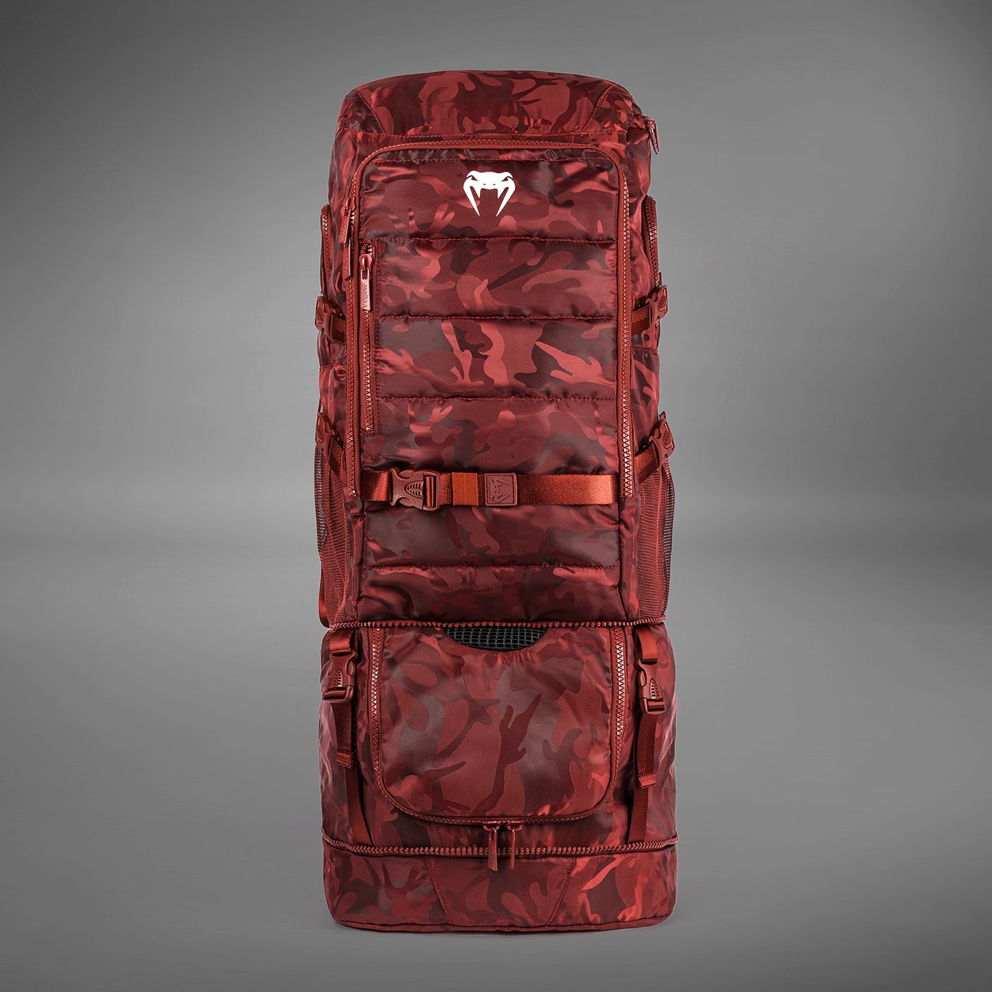 Venum Challenger Xtrem 背包 (50-63L) – 迷彩色/酒红色
