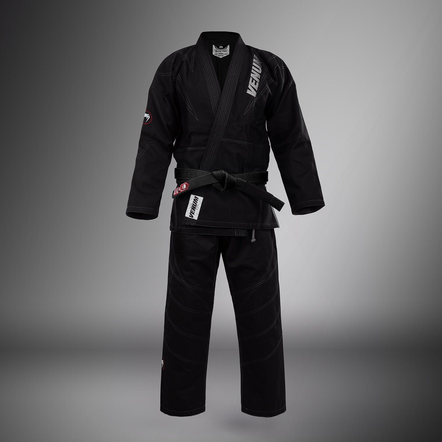 Venum Elite 5.0 巴西柔术服（450克/平方米）– 黑色