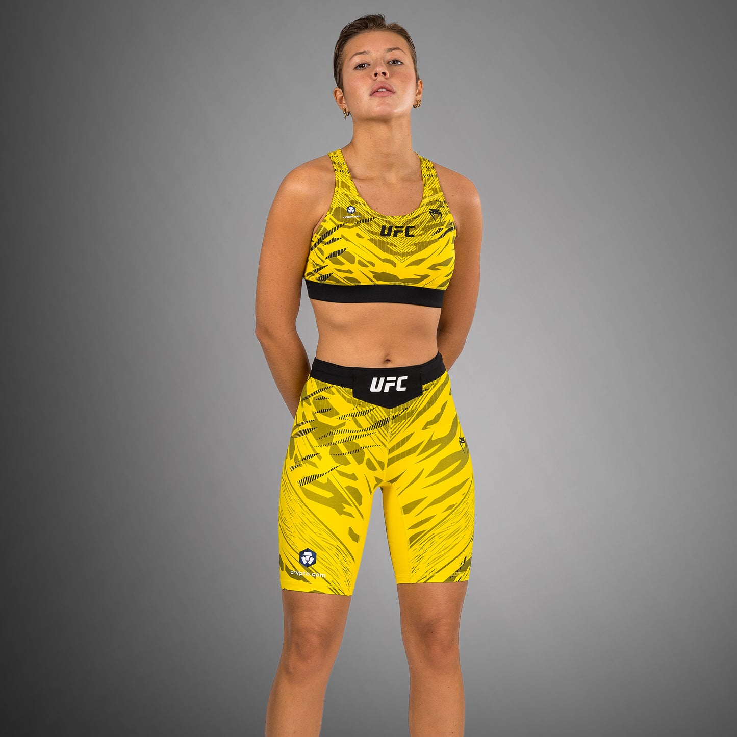 UFC Fusion by Venum Authentic Fight Night 女士综合格斗短裤 – 长款 – 黄色