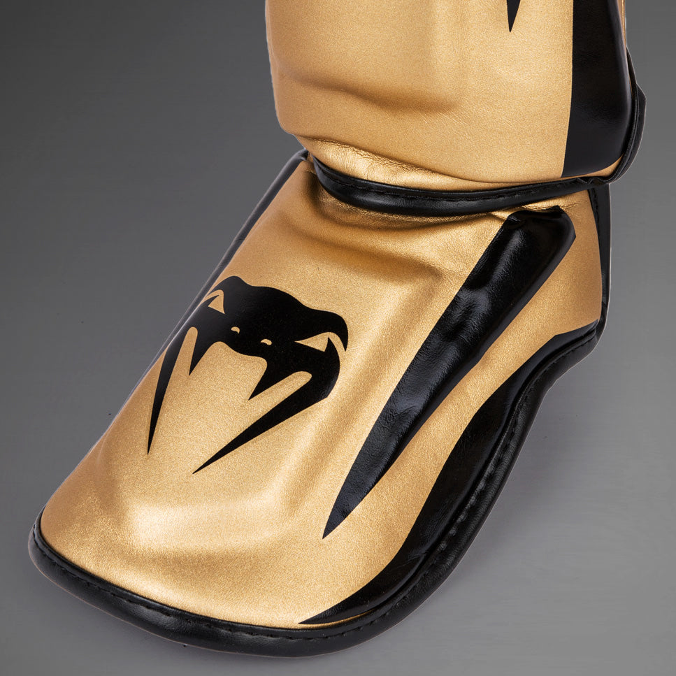 Venum Elite Standup Shin guards - Gold/Black