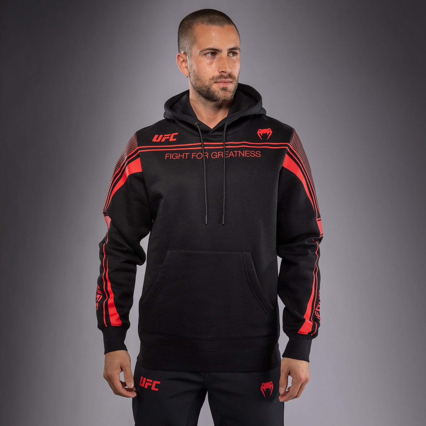 Venum UFC Unity by Venum Authentic Fight Week 男子套头连帽衫 - 黑色
