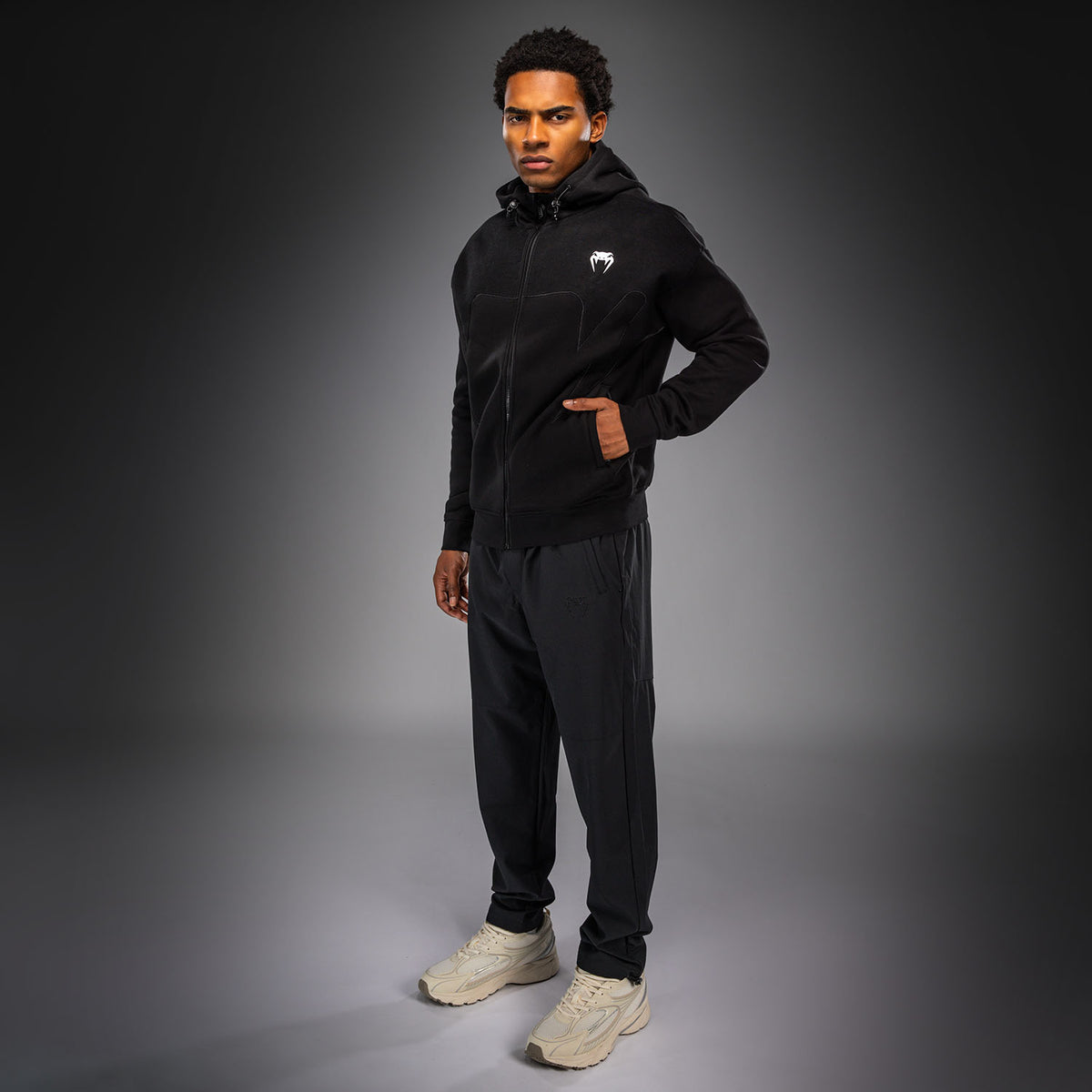 Venum Attack Fleece & Weave 运动夹克 - 黑色
