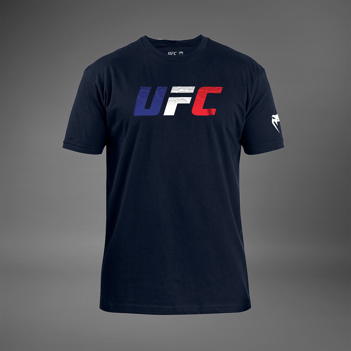 男士Venum UFC Unrivaled T恤 – 藏青色–法国国旗