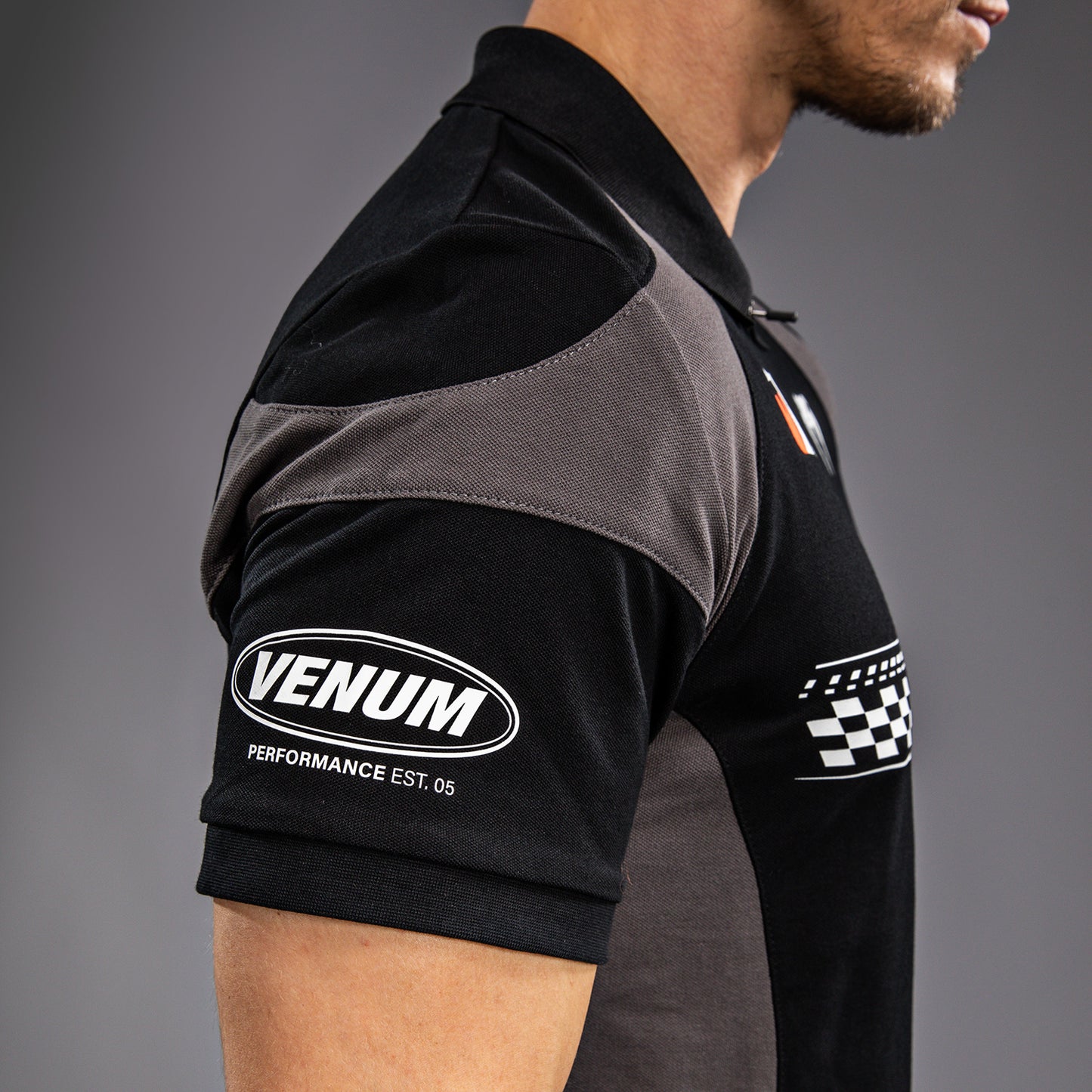 Venum Motorsport 棉质保罗衫 – 深黑色