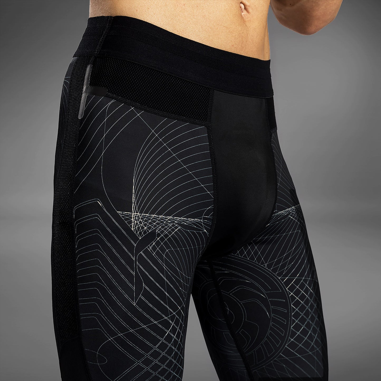 Venum G-Fit Air 男士紧身裤 – 深黑色/沙漠沙色