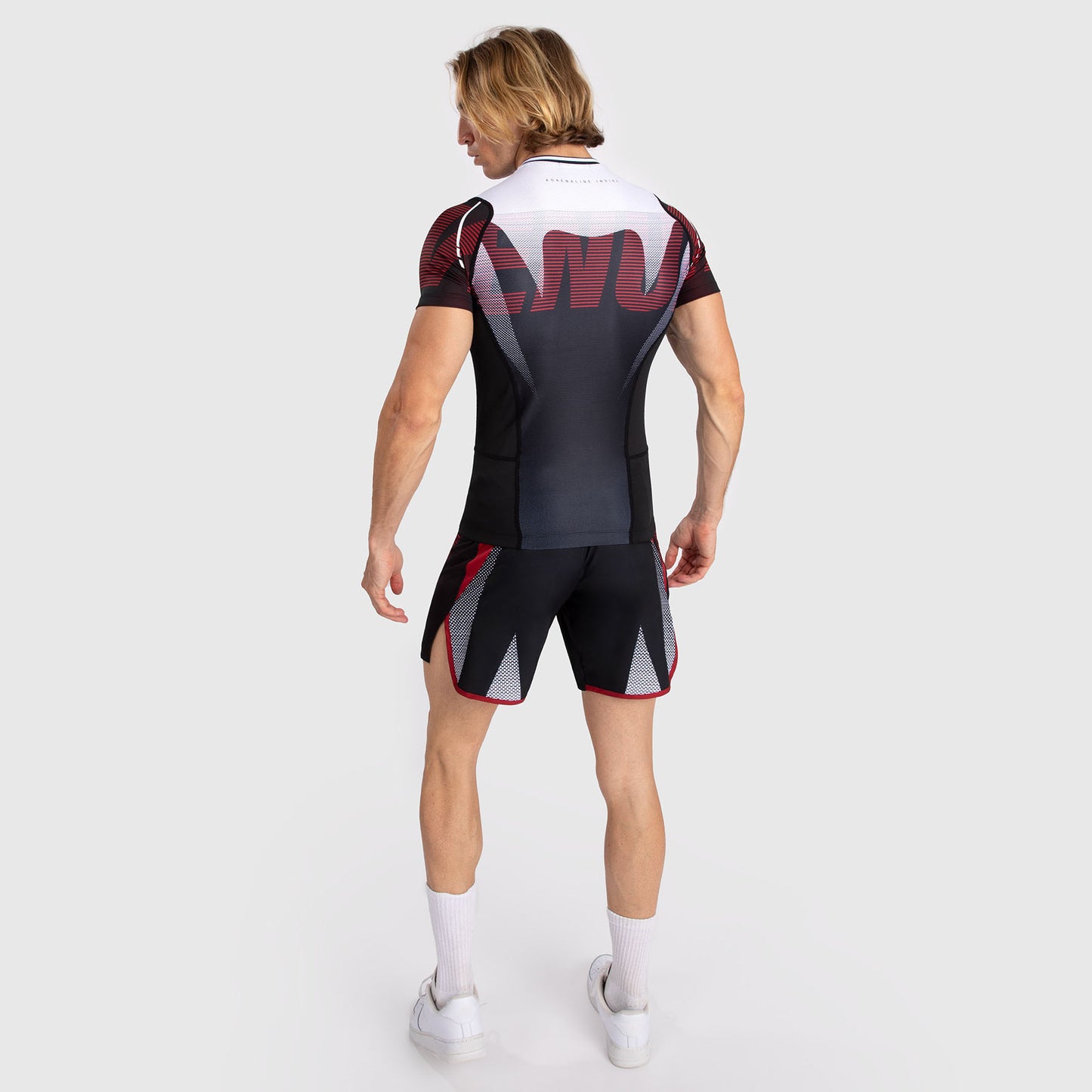 Venum Adrenaline 男士短袖紧身防磨衣 – 红色