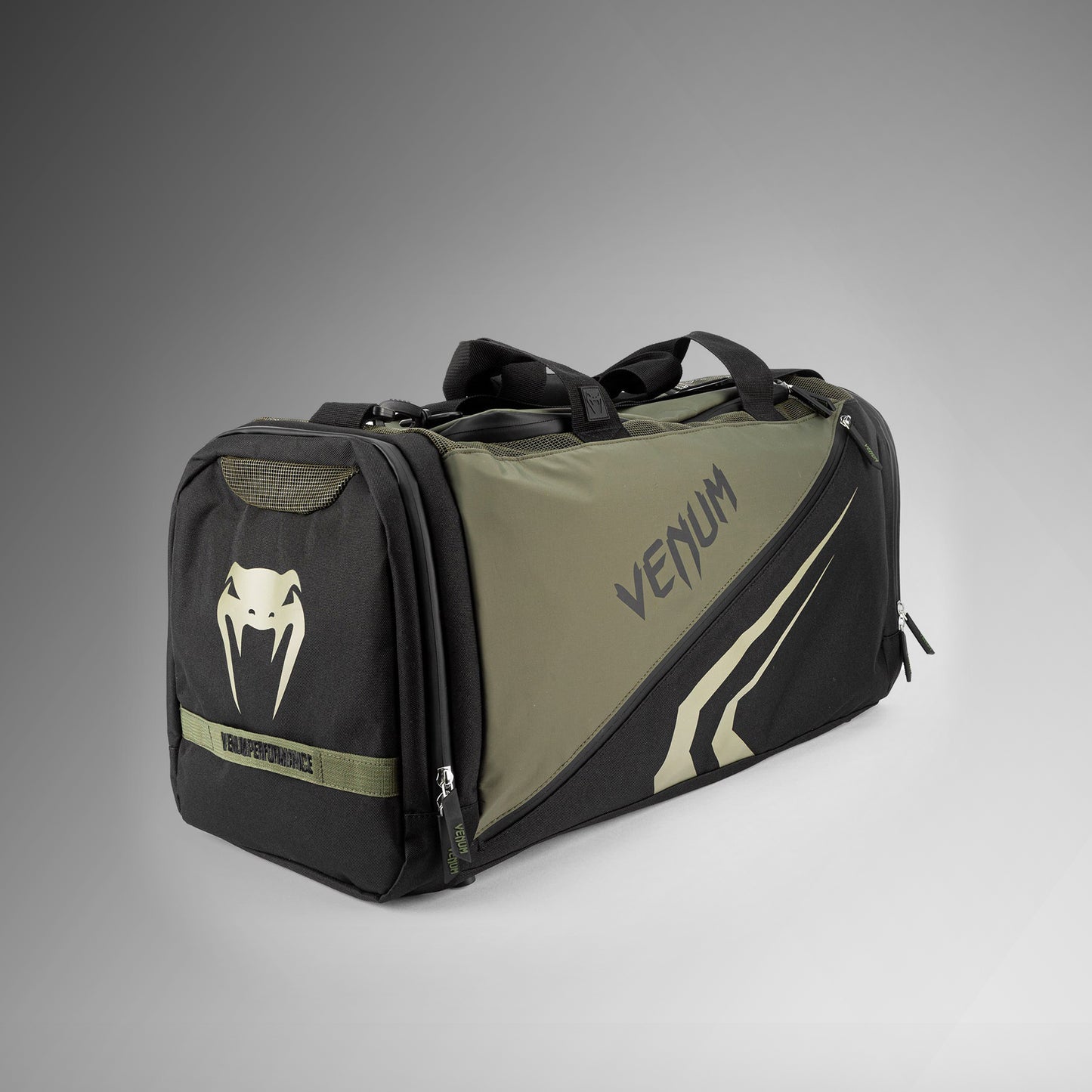 Venum Trainer Lite Evo 运动包（48L）– 卡其色/黑色