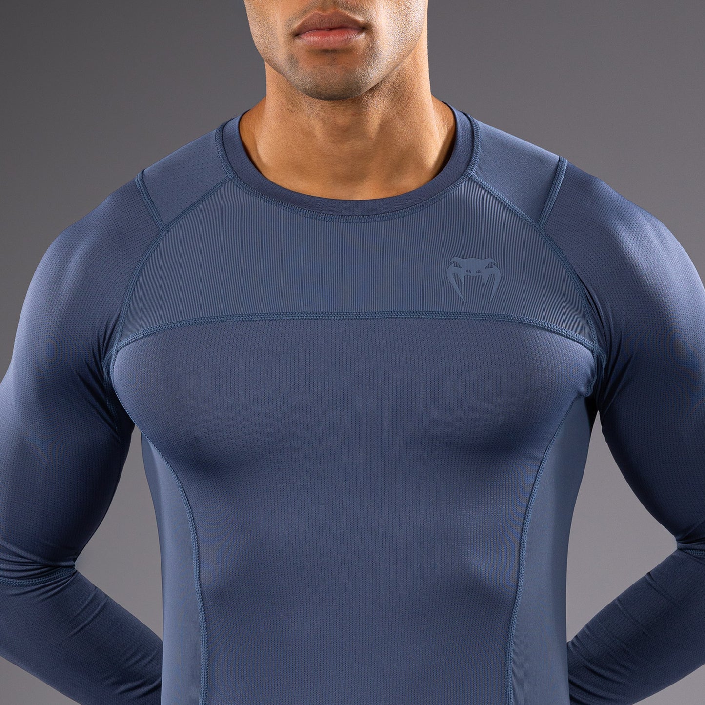 Venum G-Fit Air 男士长袖紧身防磨衣 – 雾蓝色