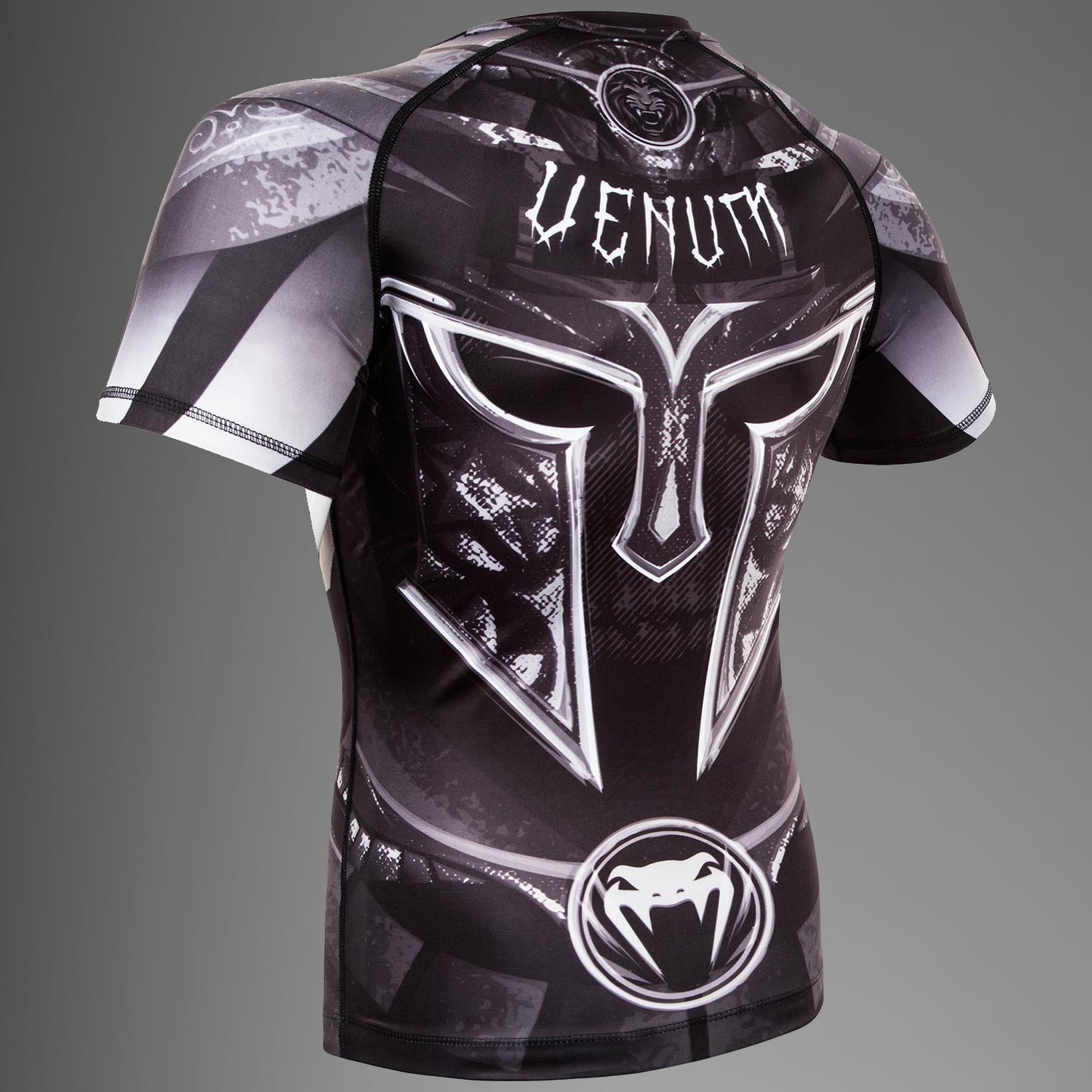 Venum Gladiator 3.0 紧身防磨衣–黑色/白色–短袖