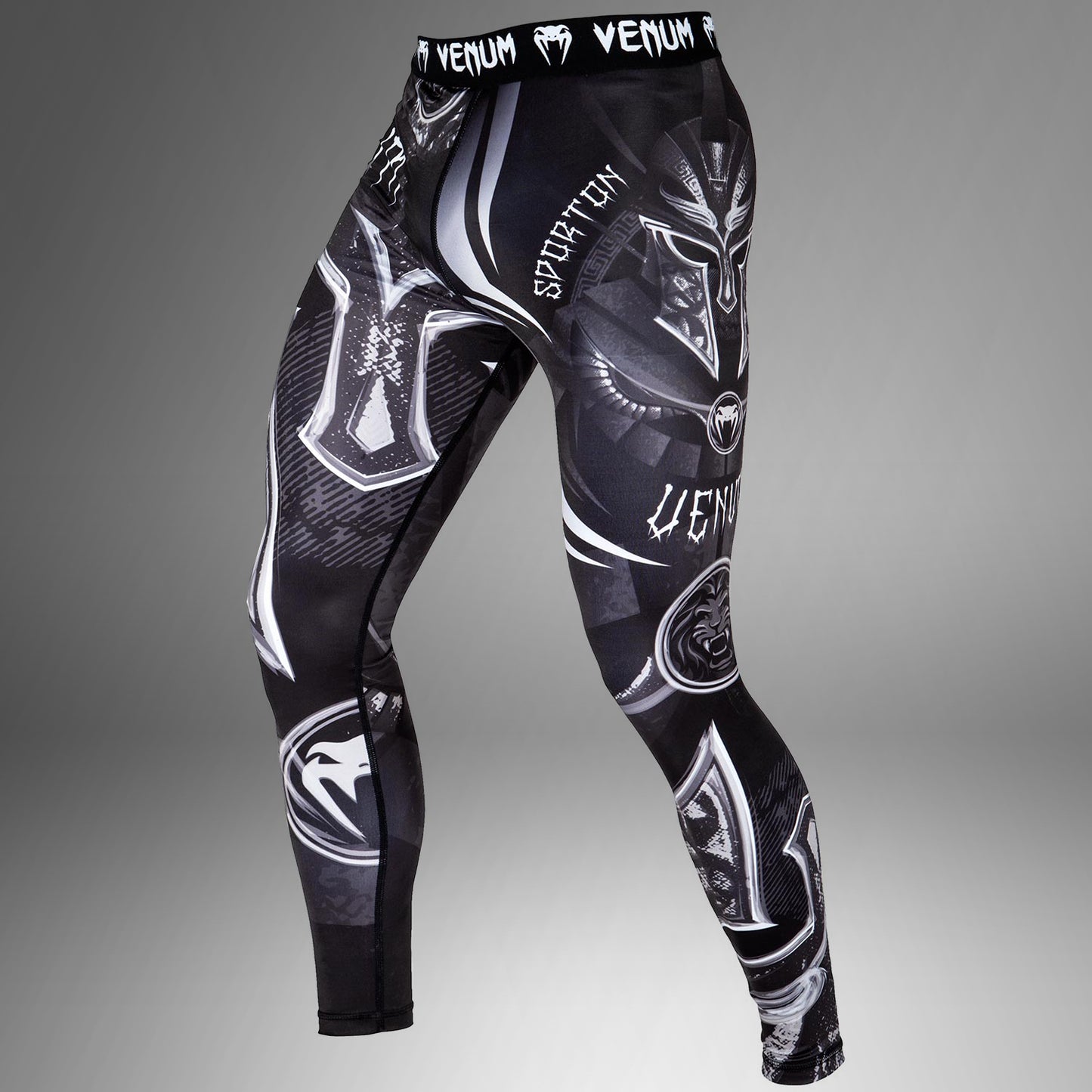 Venum Gladiator 3.0 紧身裤 – 黑色/白色