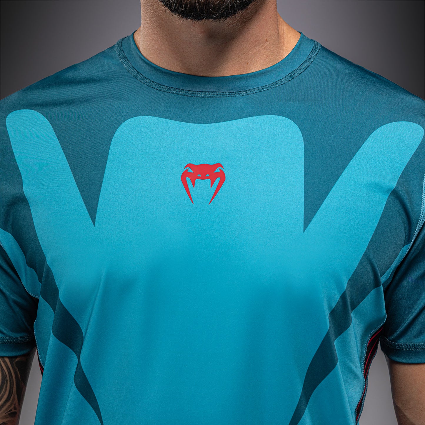 Venum Attack 90 Dry-Tech T恤 – 绿松石色/红色