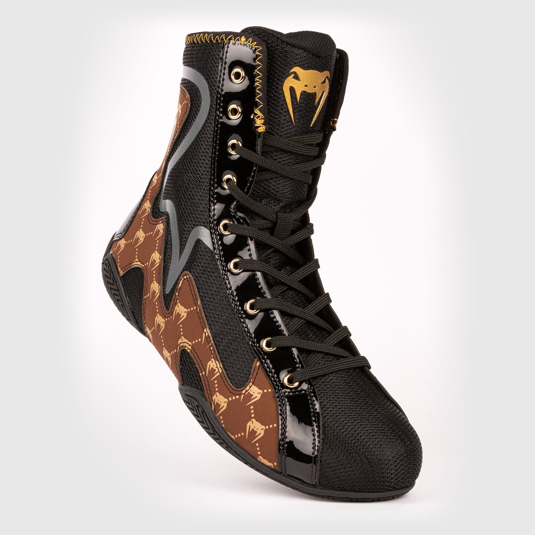 Venum Elite Evo Monogram 拳击鞋– 黑色/棕色- 250 - Venum Asia