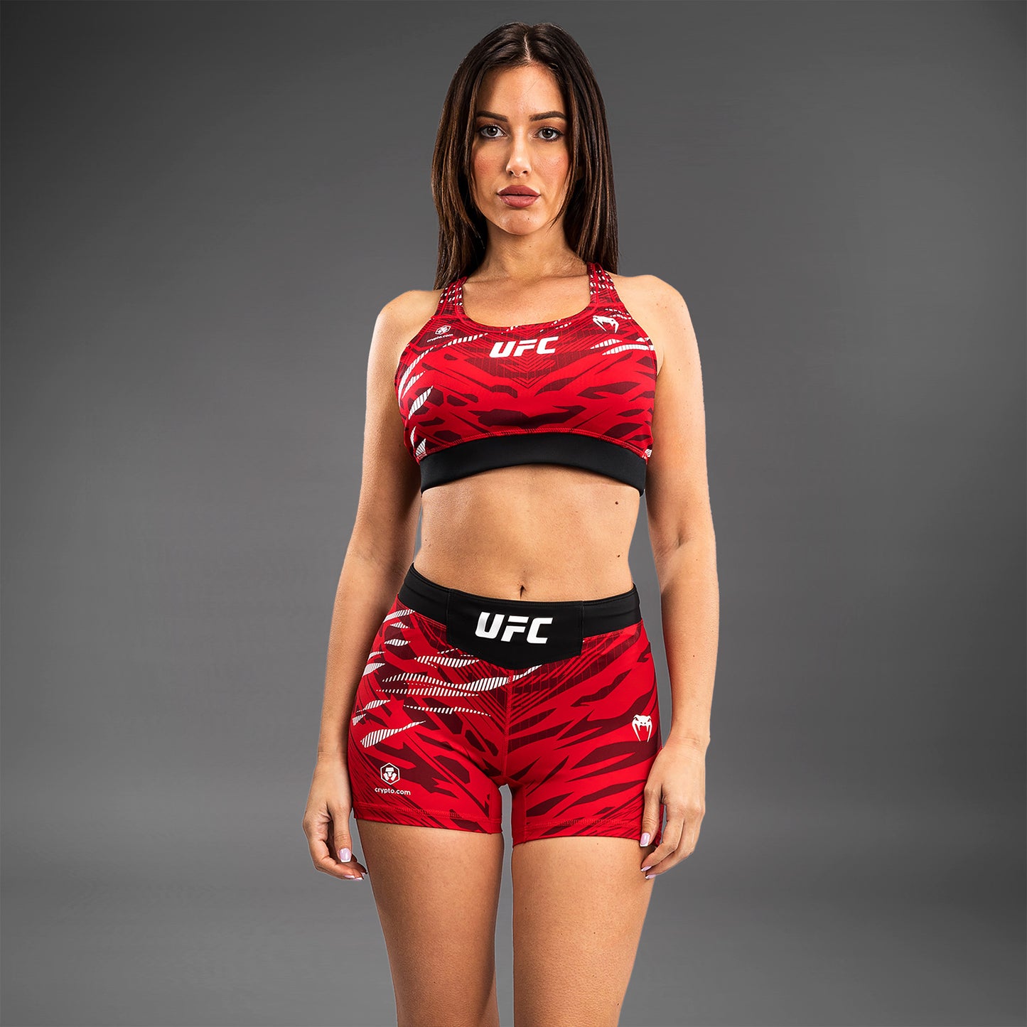 UFC Fusion by Venum 女士综合格斗短裤 – 修身款 – 红色