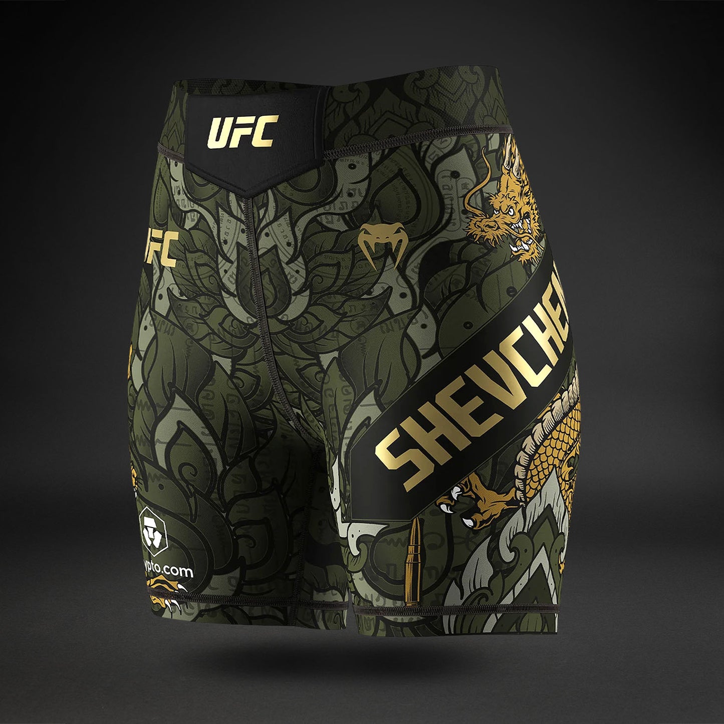 Women’s UFC Unrivaled by Venum 绿色Valentina Shevchenko 综合格斗短裤