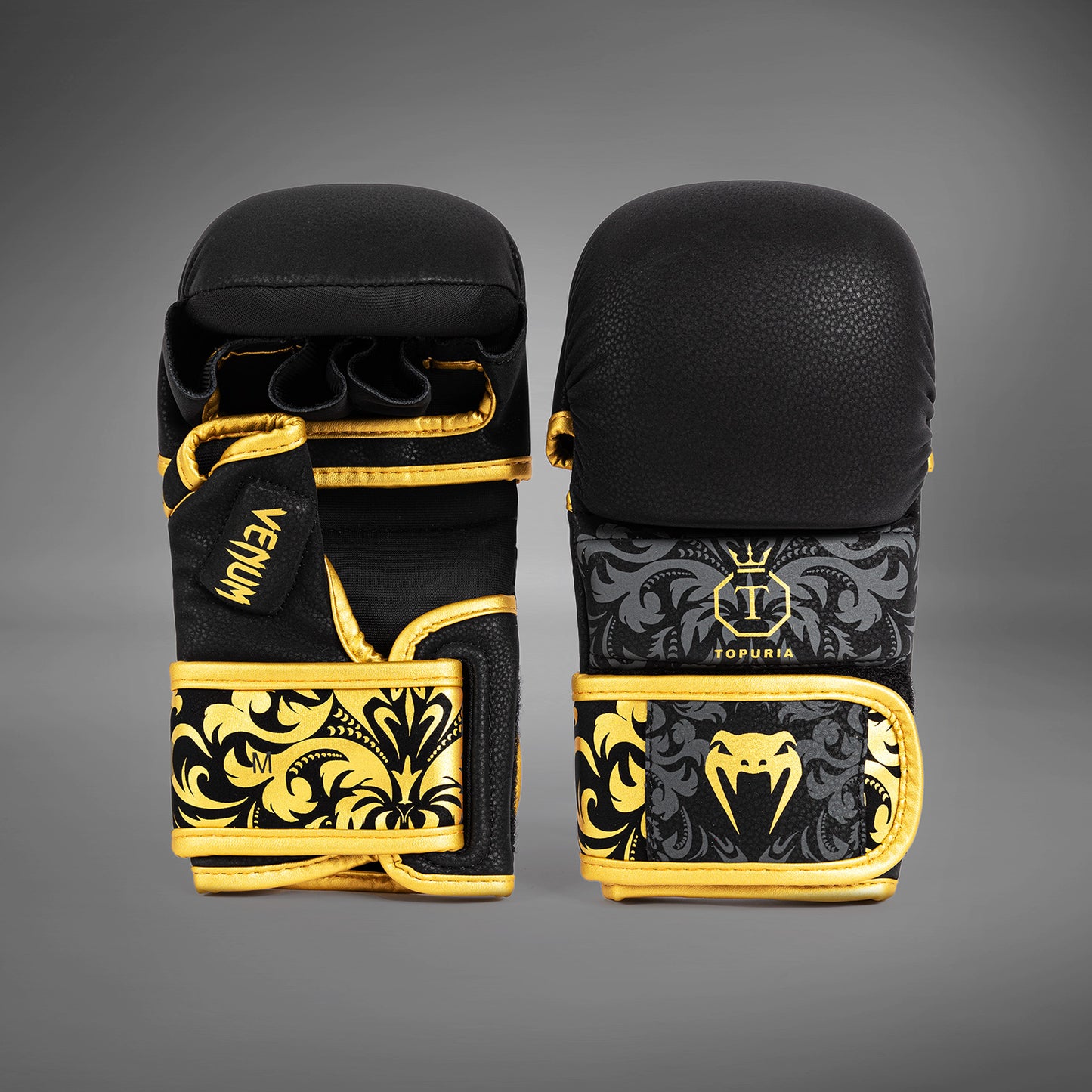 Venum x Topuria Unmatched Edition MMA实战手套 – 黑色/金色