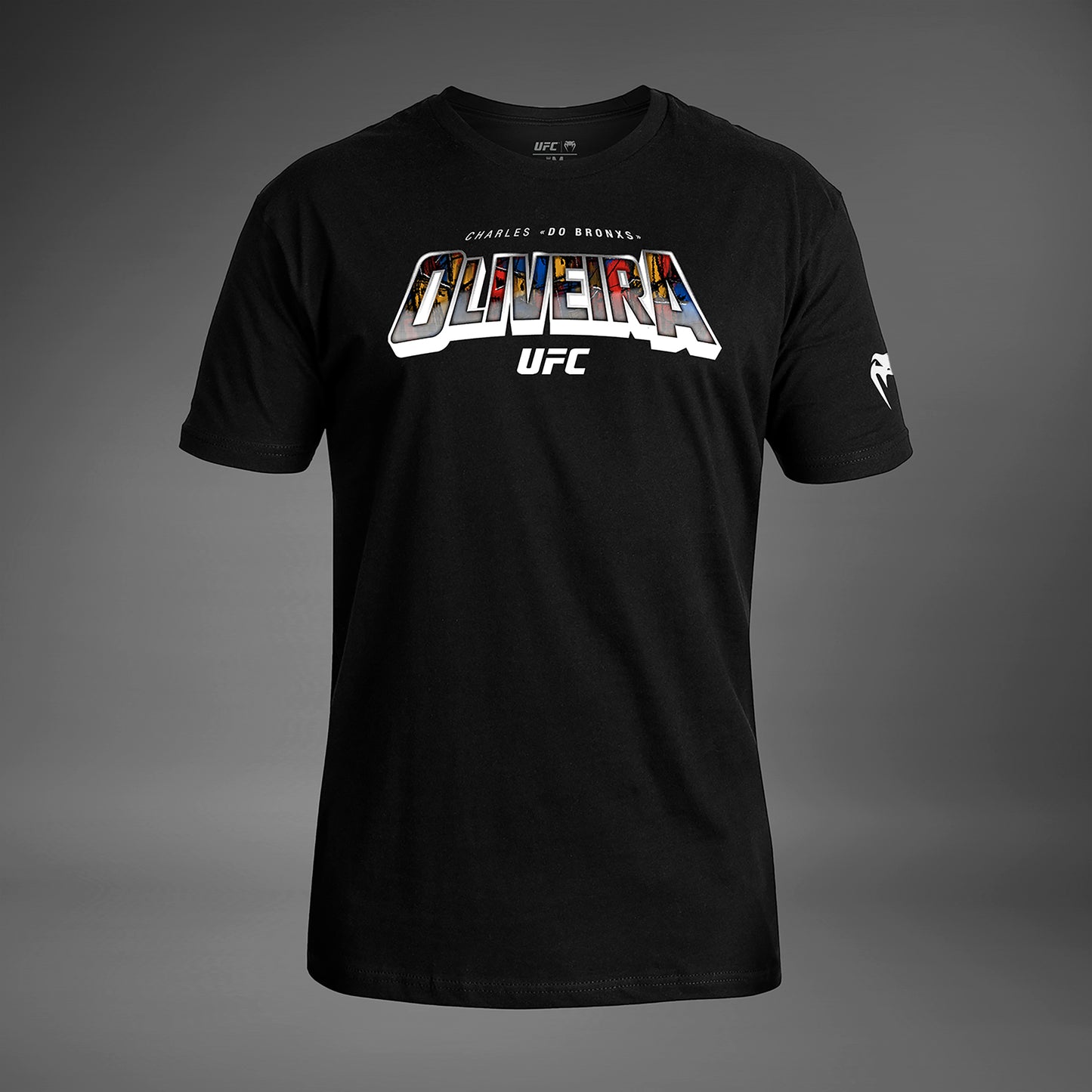 男士Venum UFC Unrivaled Charles Oliveira T恤 – 黑色