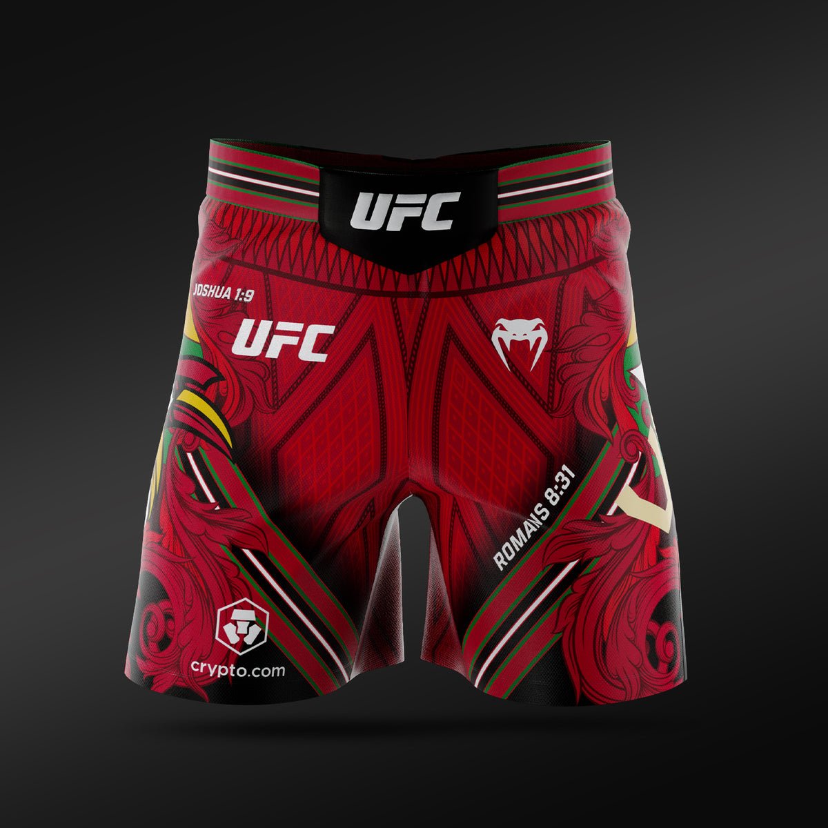 UFC Adrenaline Unrivaled by Venum 男士格斗短裤 短款 乔什·范 - 红色
