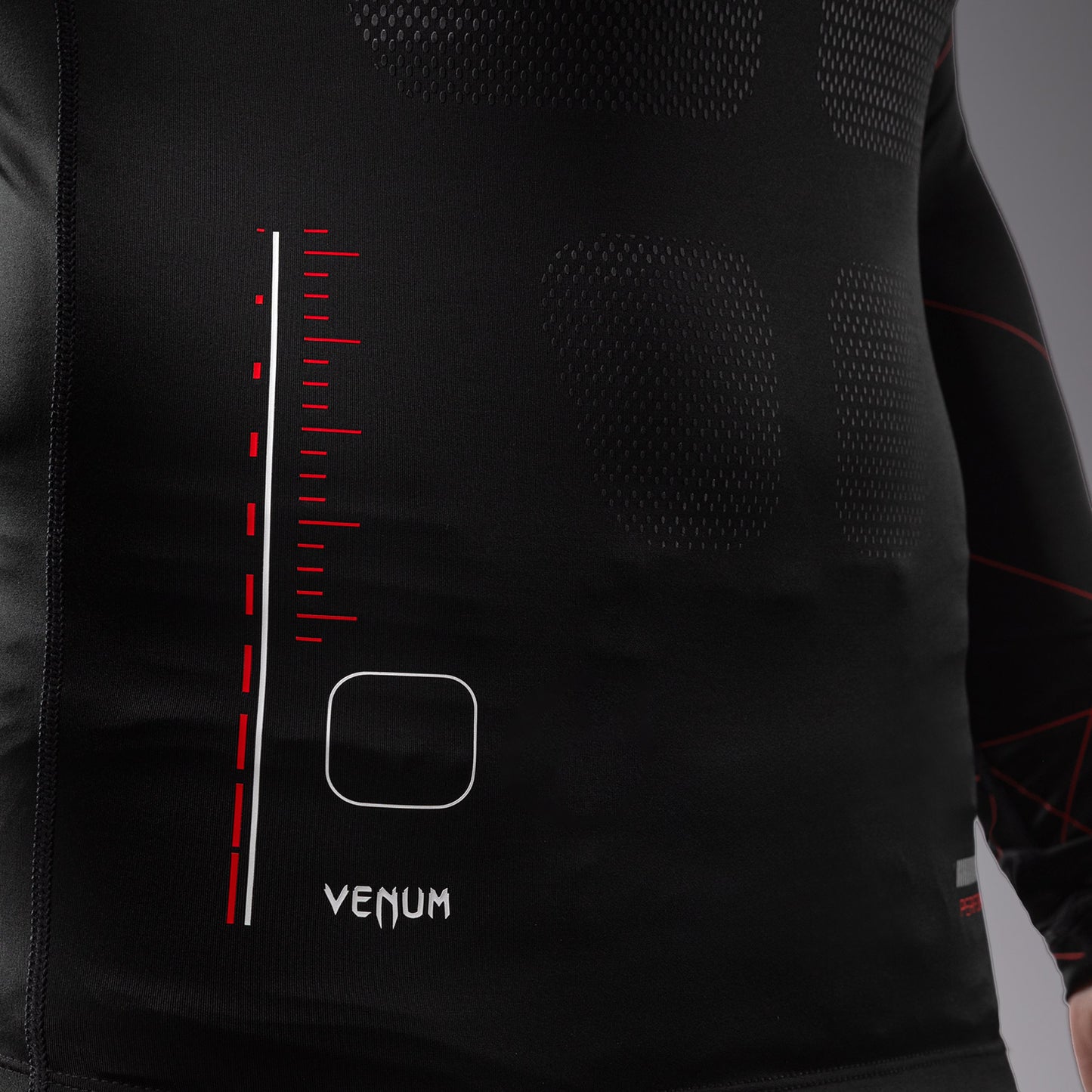 Venum Tactical XT 男士长袖紧身防磨衣 – 黑色/火红色